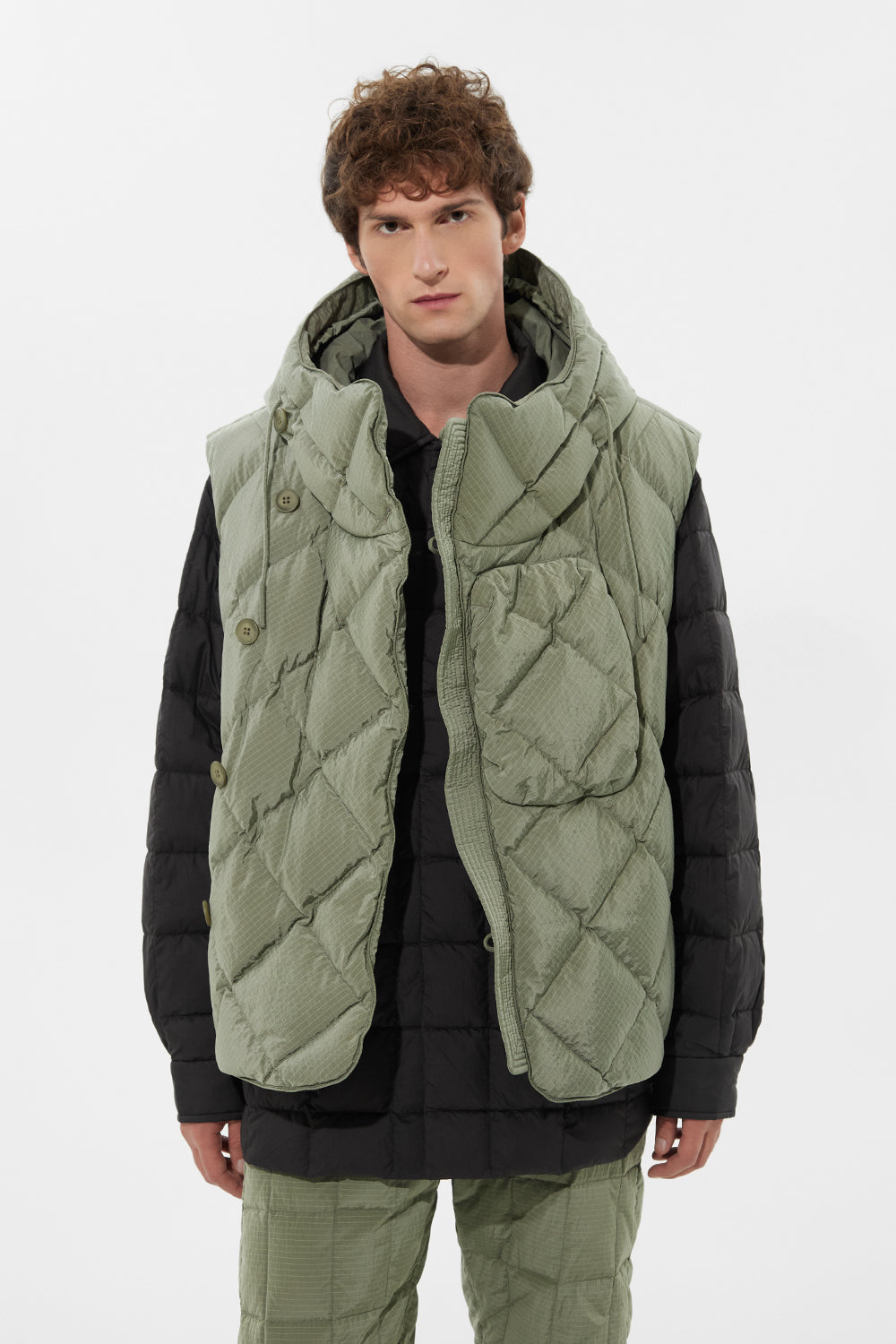 Atti Vest Man Rib Khaki