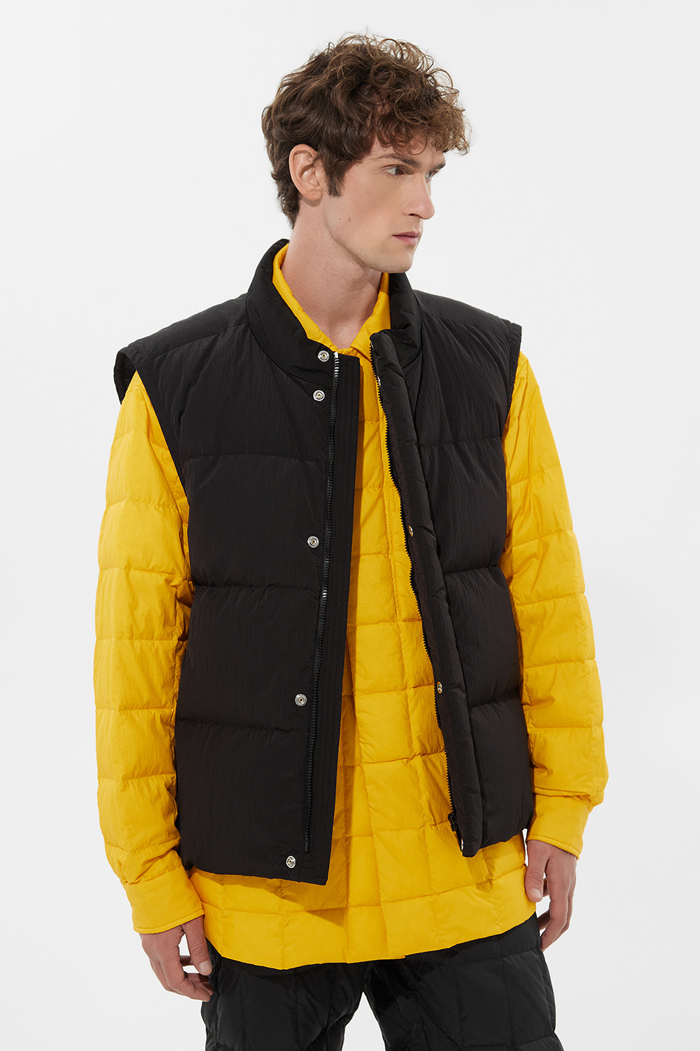 Cloud Vest Man Rib Black