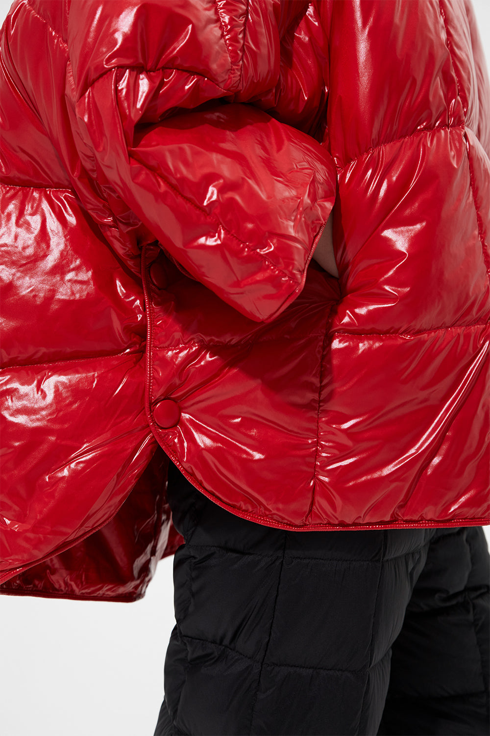 Poncho Silky Red