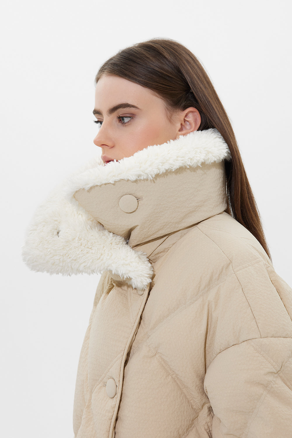 SHEARLING QUEEN STEFANIA CREAM