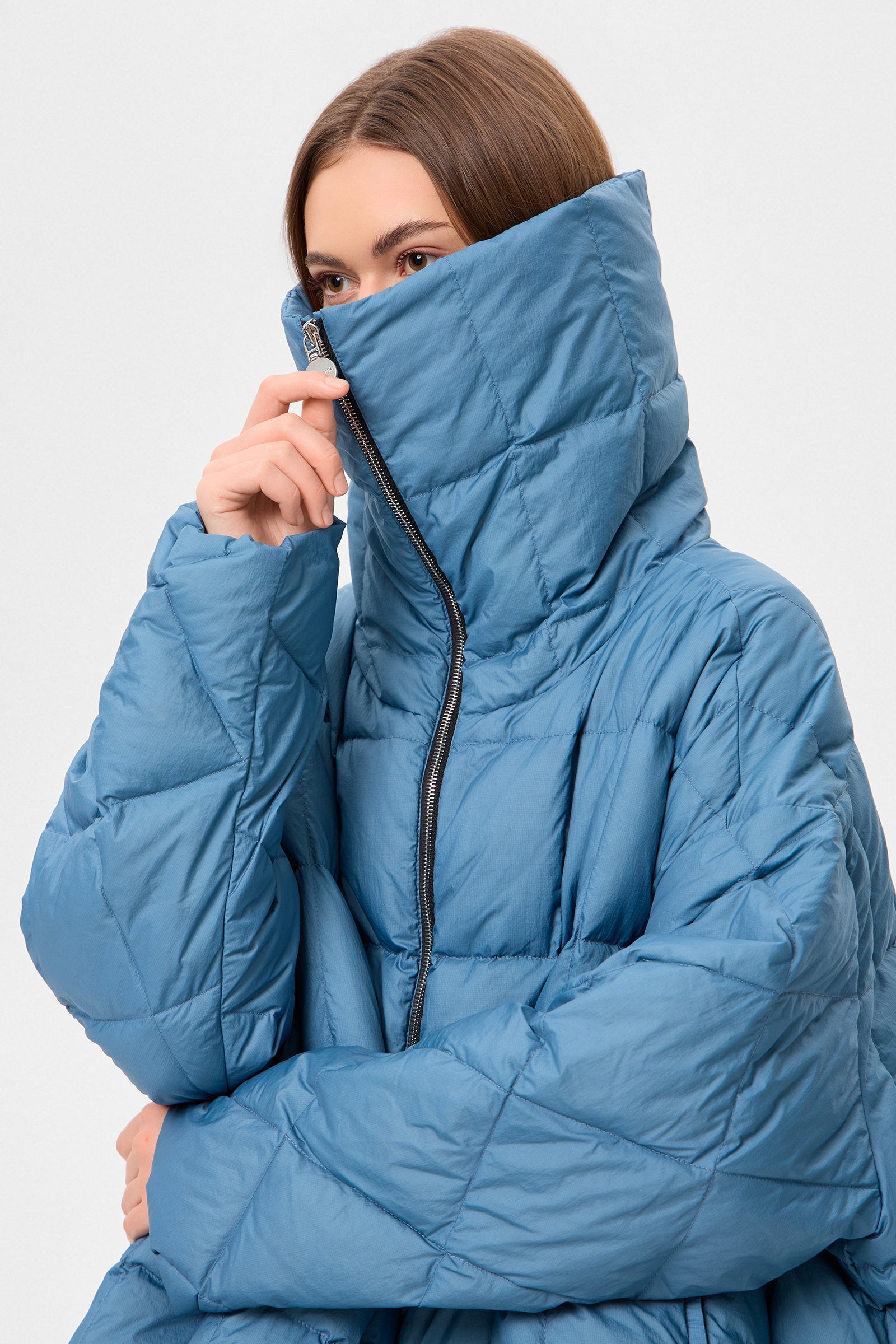 COZY ARCO JACKET MICRO STONE BLUE