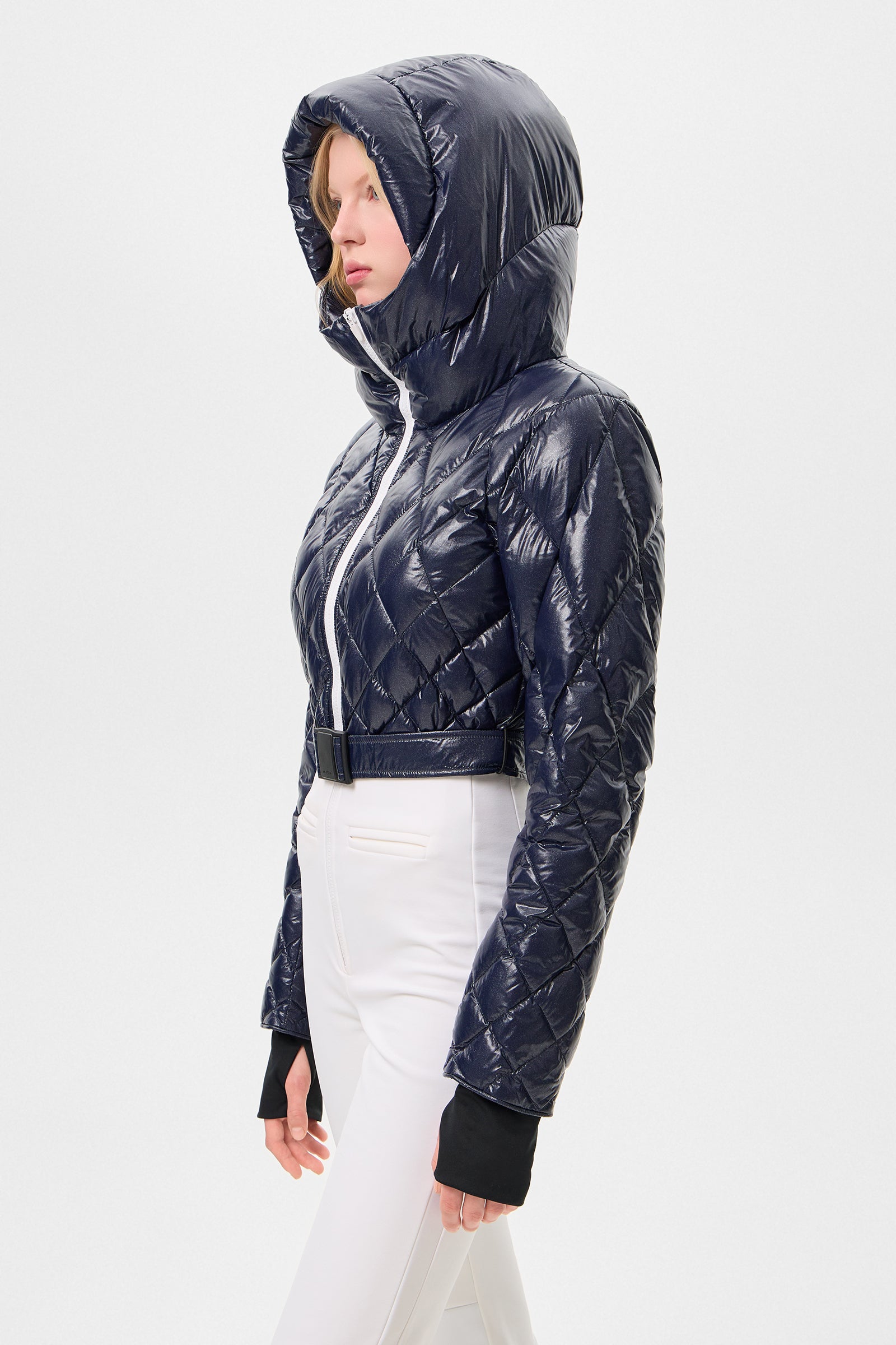APRES SKI STARDUST OVERALL GLITTER NAVY + SHELL WHITE