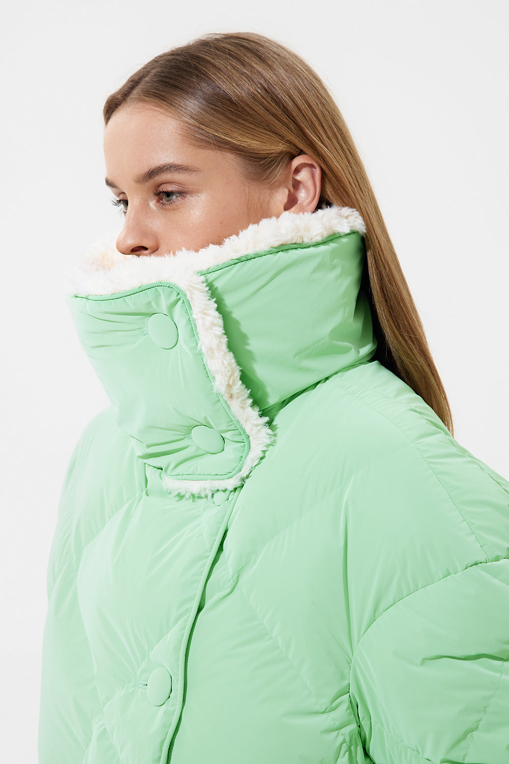 Shearling Queen Jacket Powder Mint