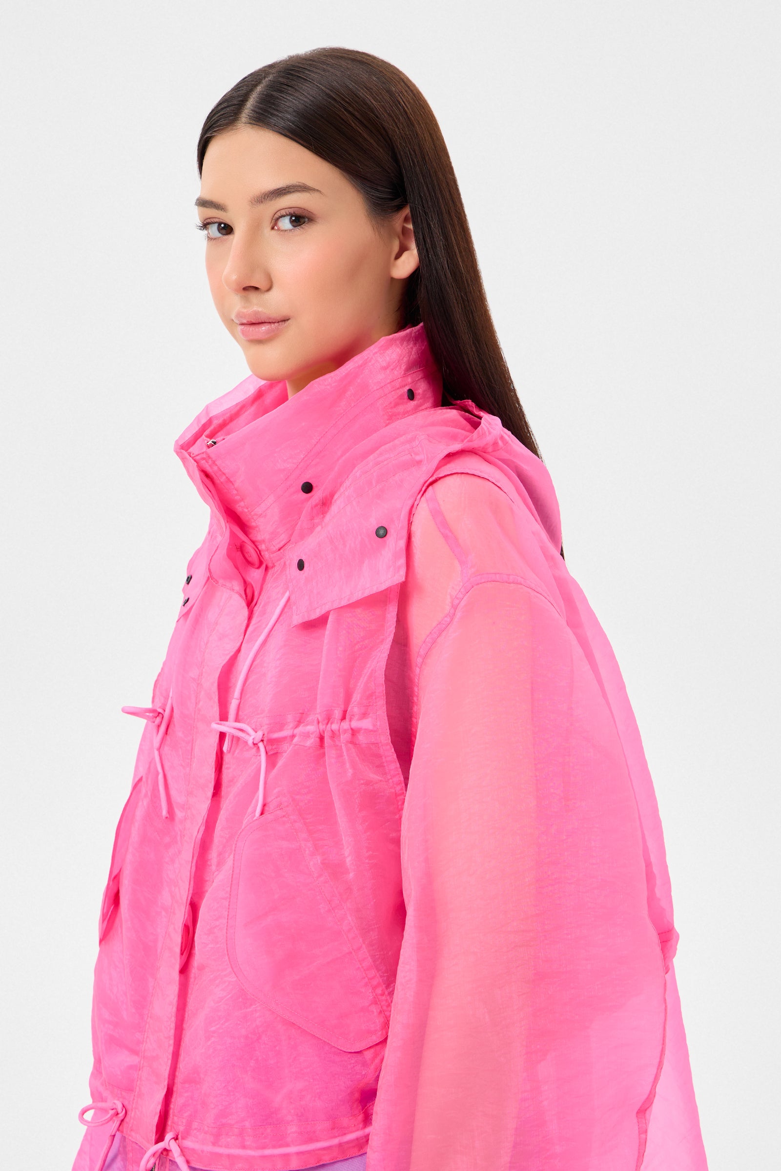 Light Ember Coat Neon Pink