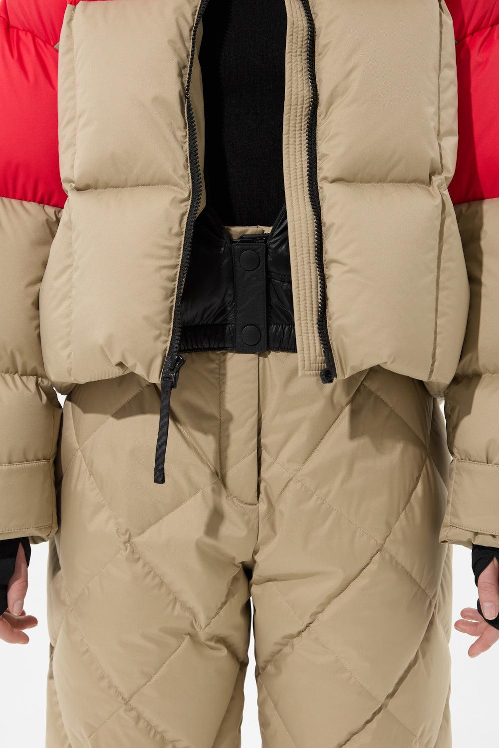 DOUBLE APRES SKI WENDY JACKET TEC PT RED + BEIGE
