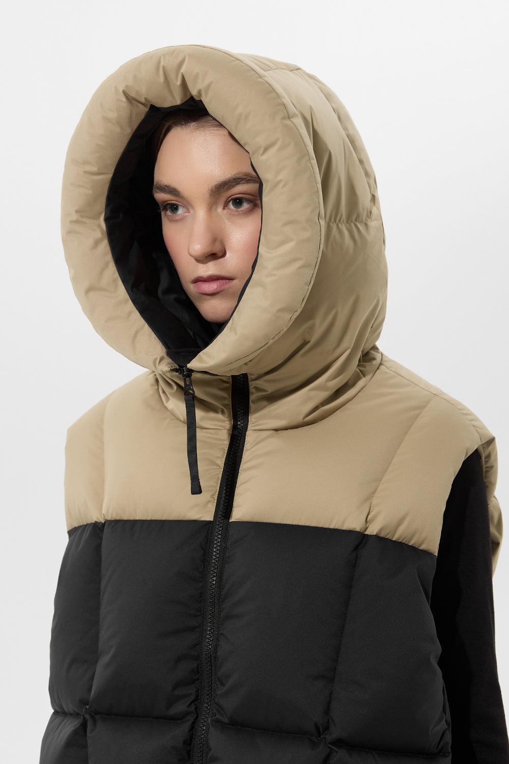 DOUBLE APRES SKI WENDY VEST TEC PT BEIGE + BLACK