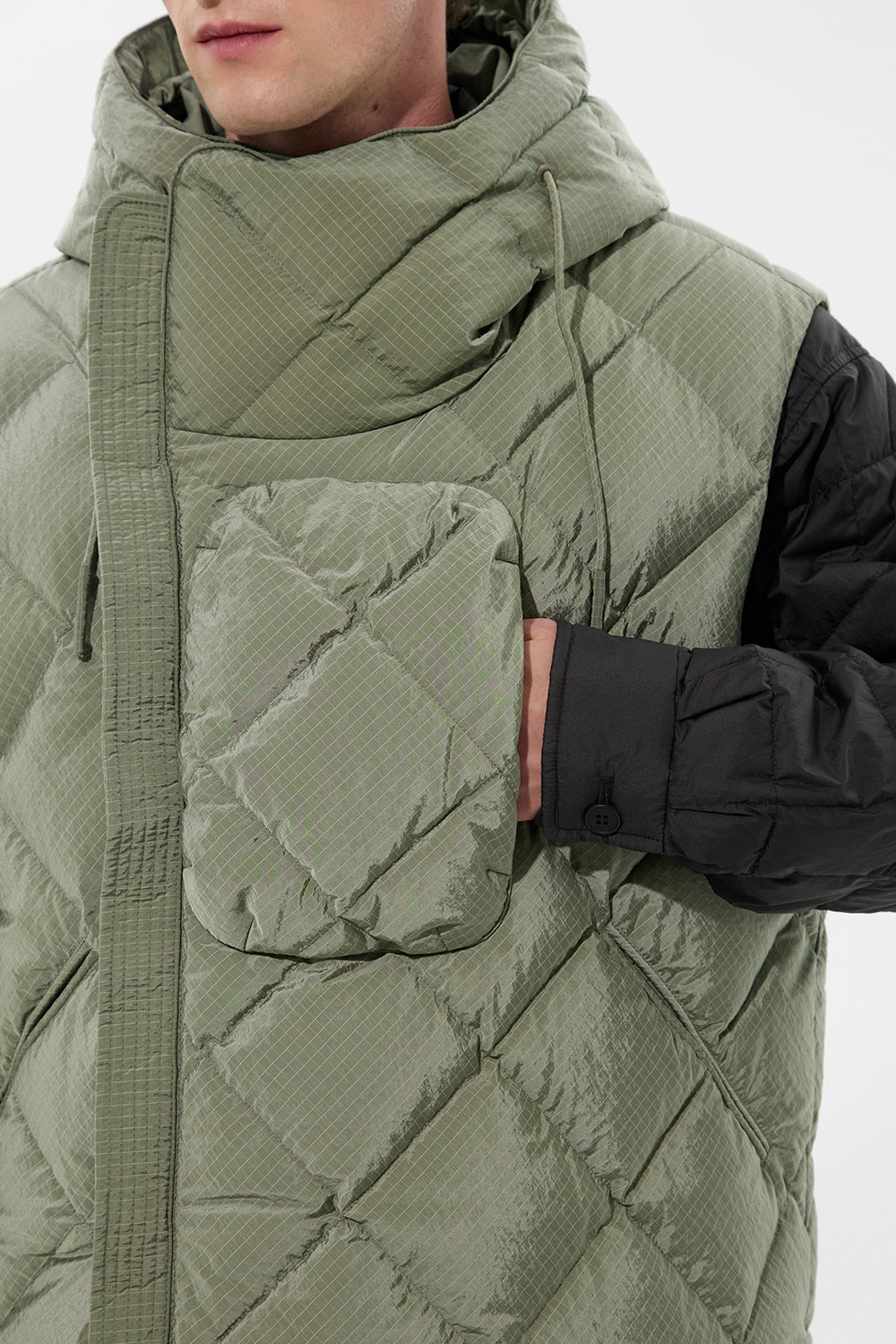 Atti Vest Man Rib Khaki