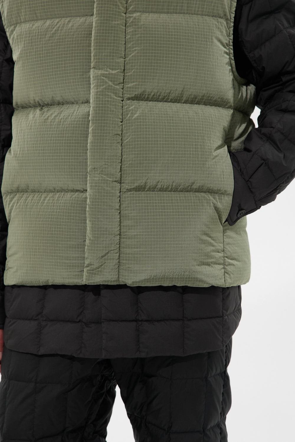 Cloud Vest Man Rib Khaki