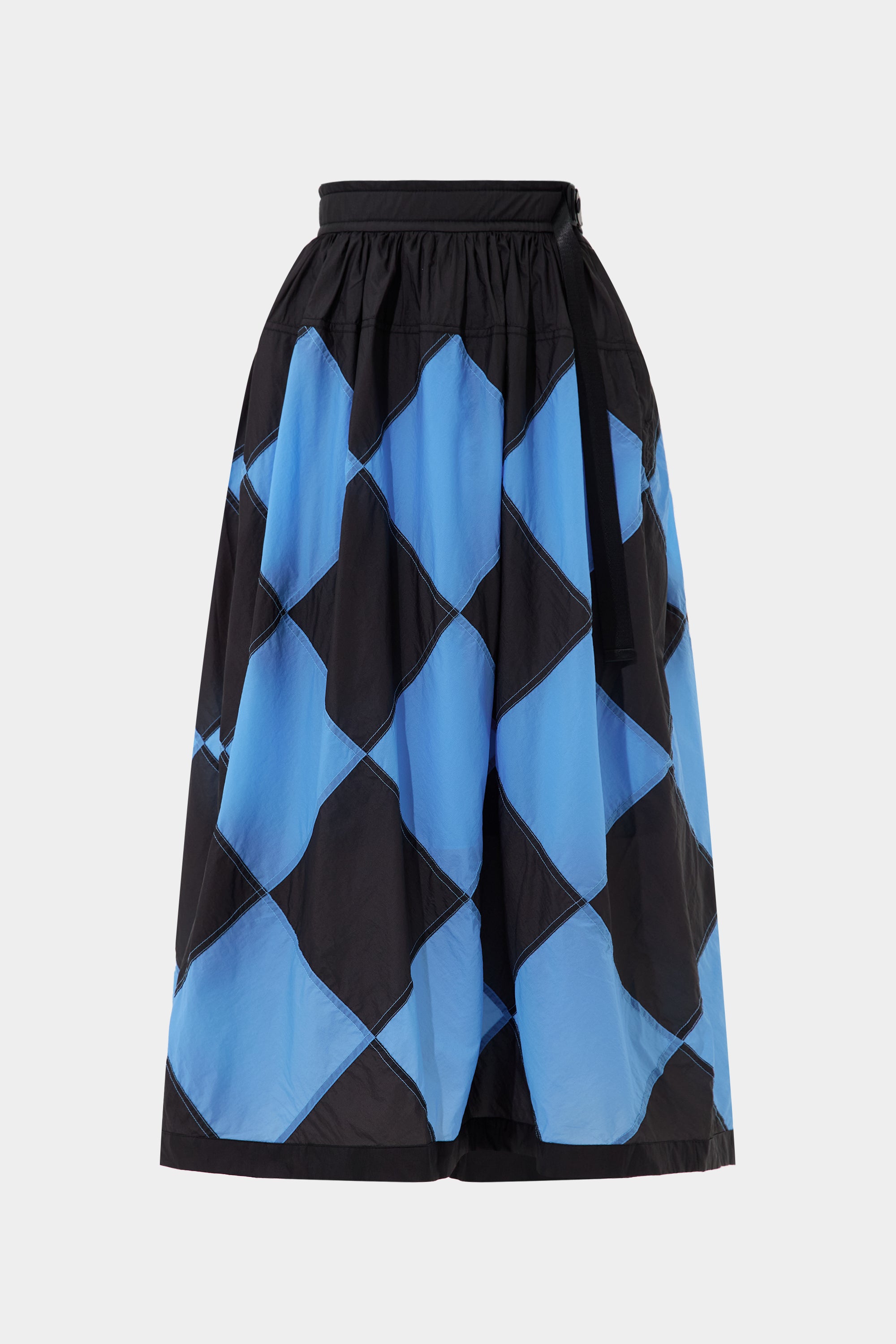 Diamond Balloon Skirt Micro Black + Micro Bright Blue