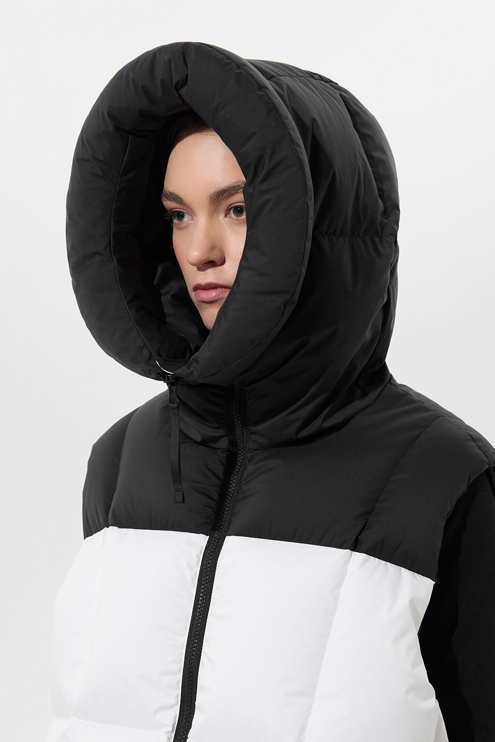 DOUBLE APRES SKI WENDY VEST TEC PT BLACK + WHITE