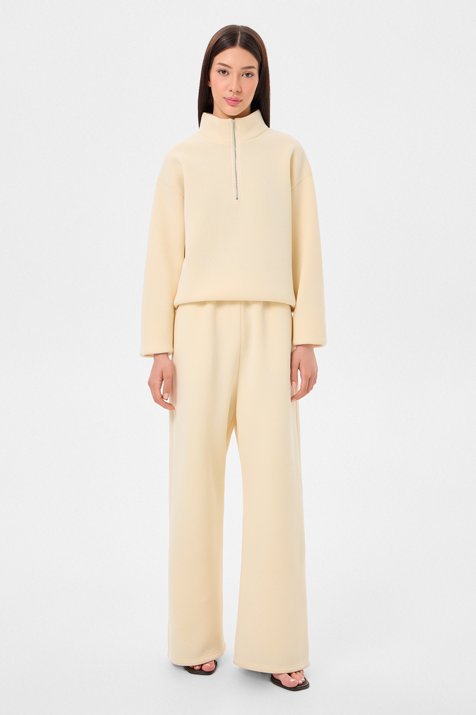 Rocky Half Zip Foam Beige