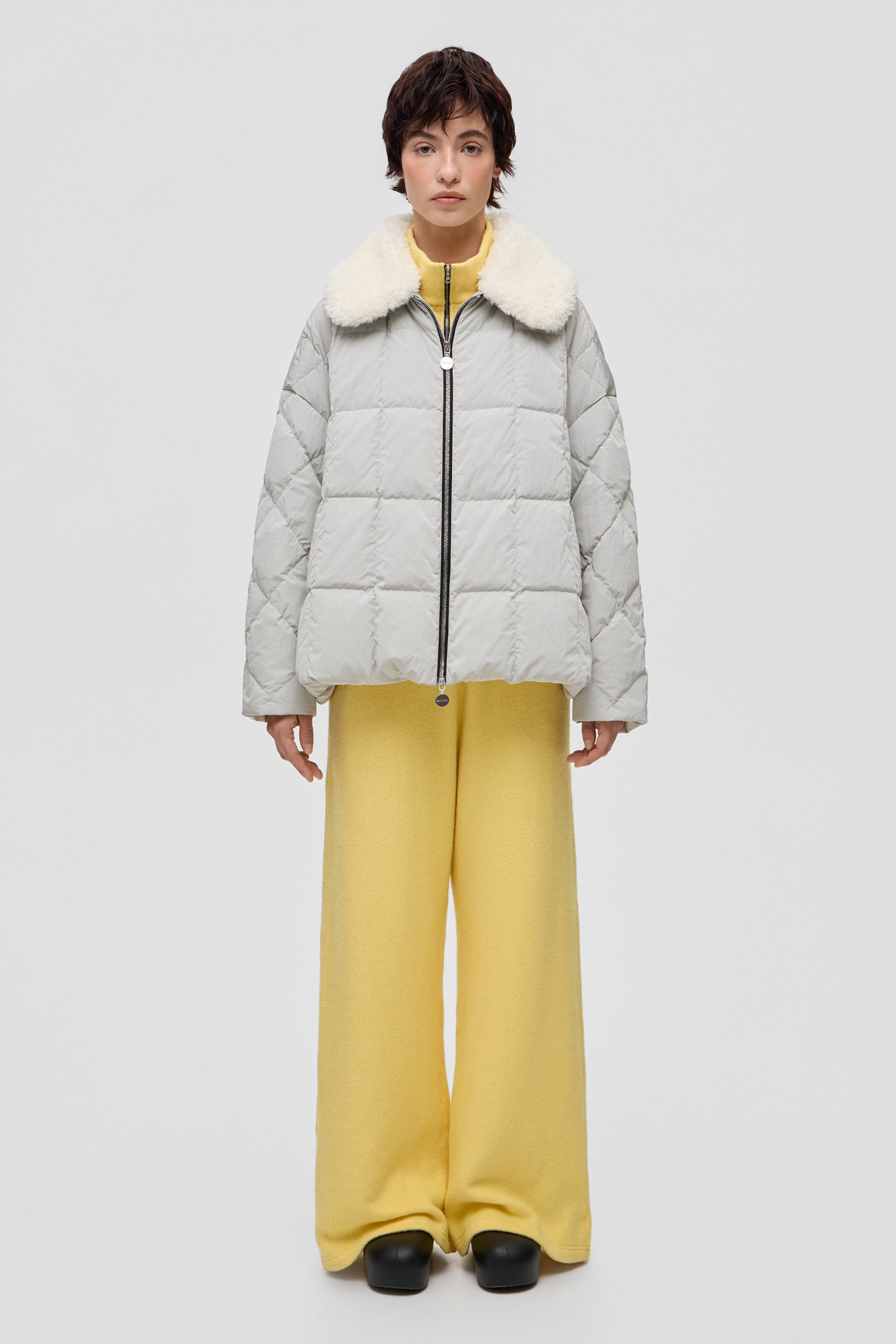SHEARLING ARCO JACKET SCOOTER GREY