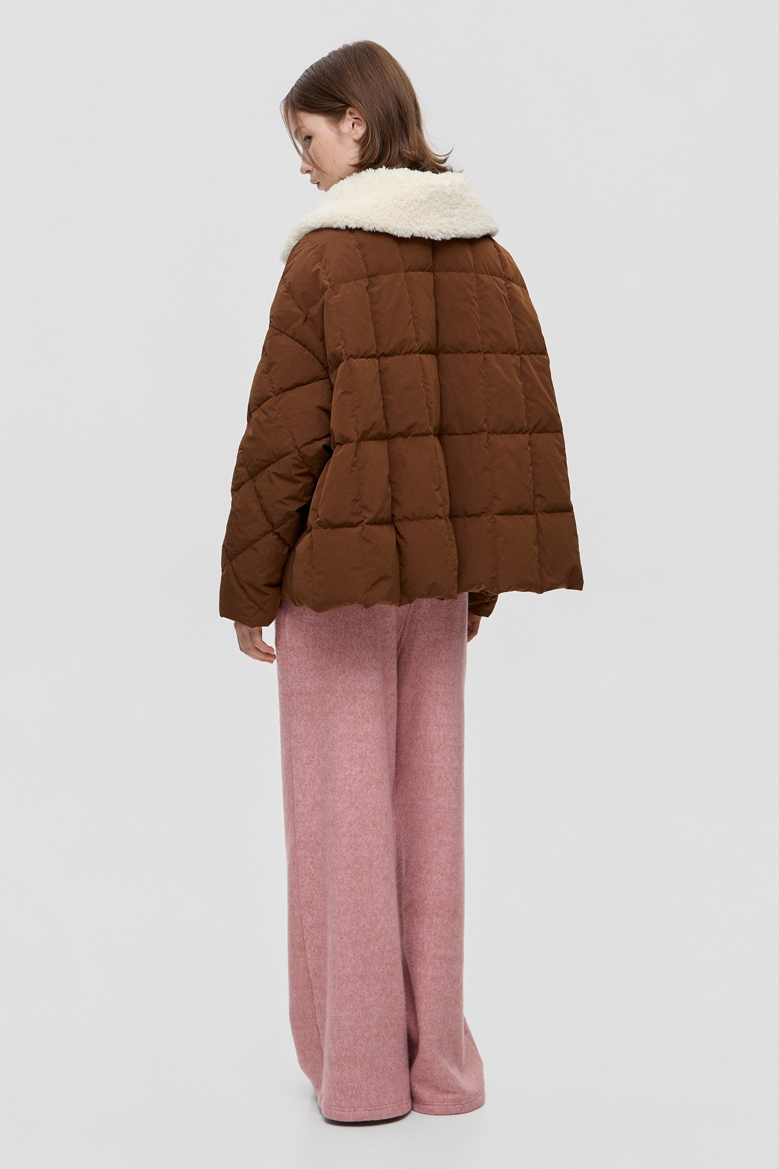 SHEARLING ARCO JACKET SCOOTER BROWN