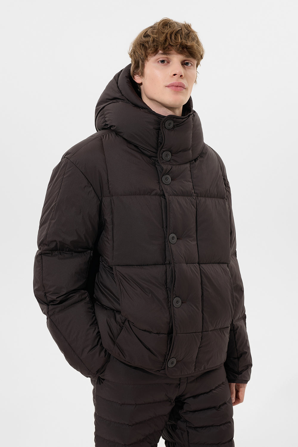 YOUNG JACKET MAN MICRO BROWN