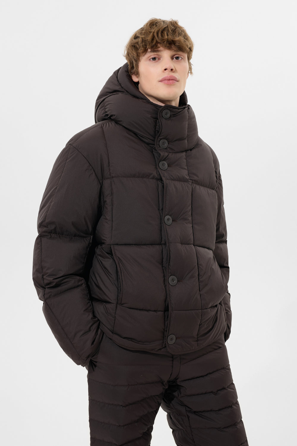 YOUNG JACKET MAN MICRO BROWN