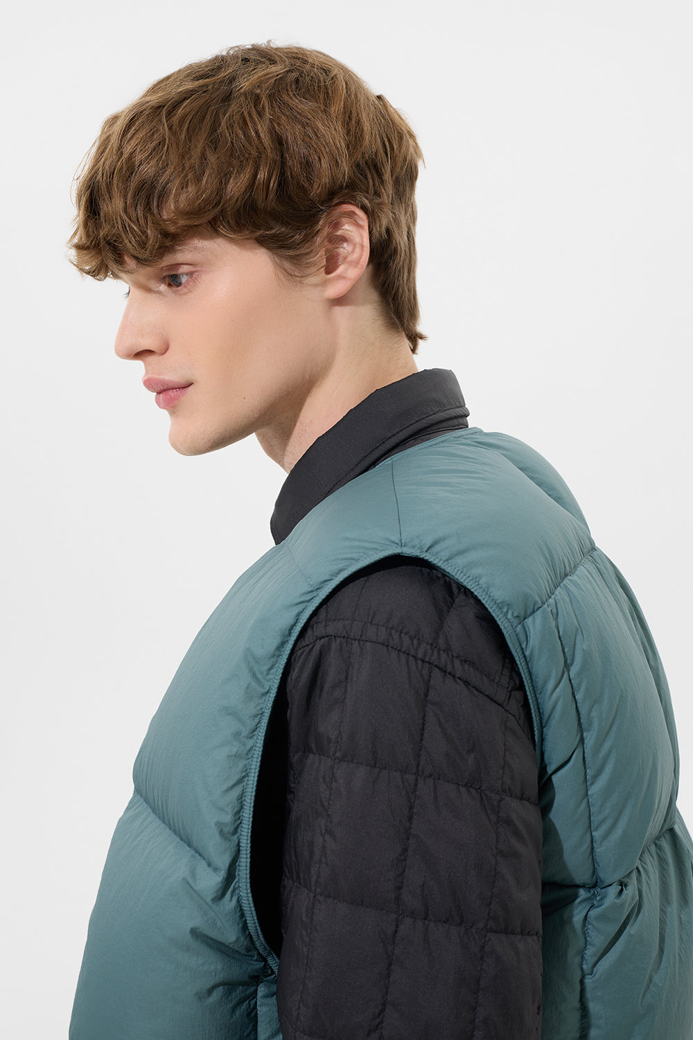 ZIP VEST MAN MICRO DARK BLUE