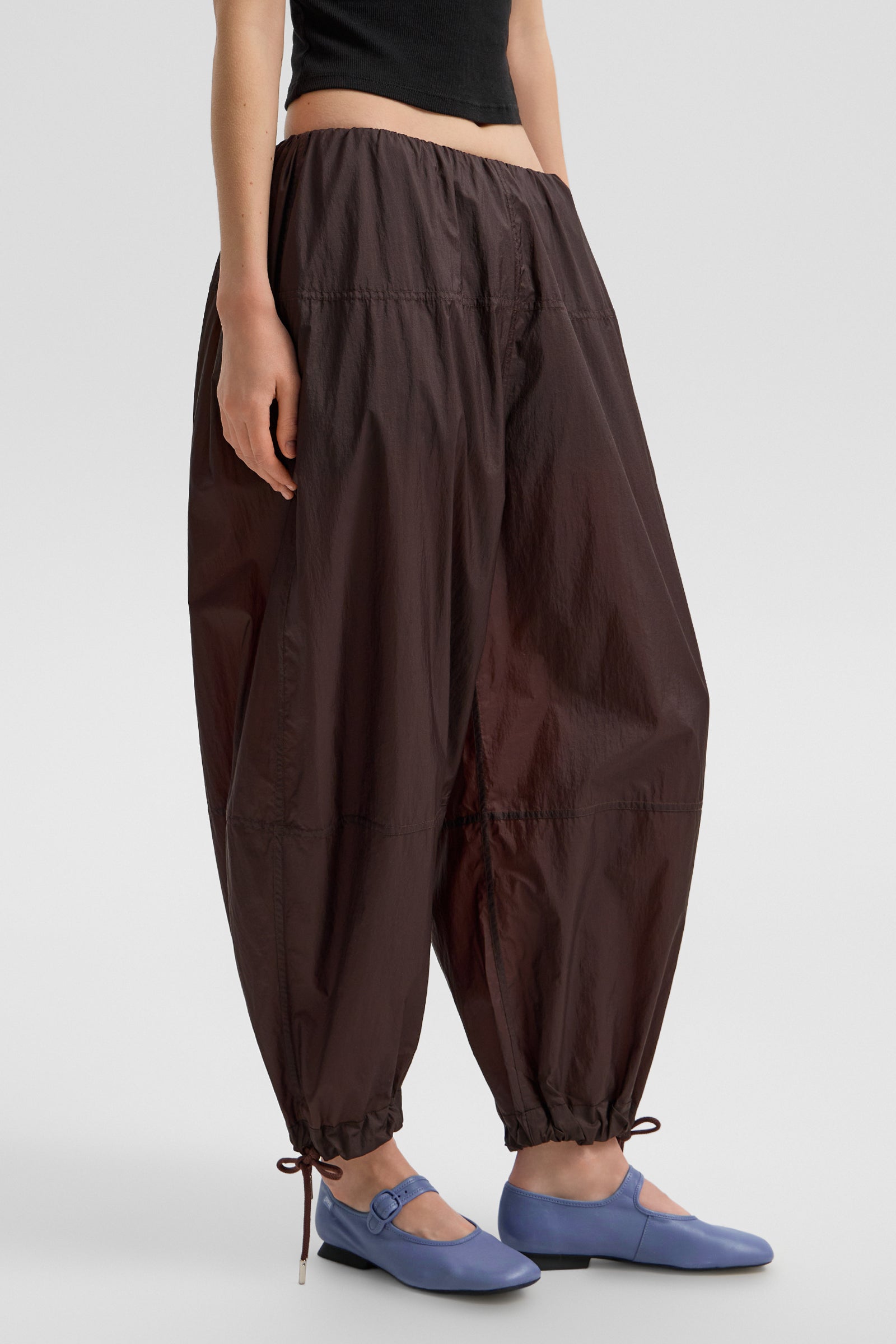 Light Balloon Pants Micro Brown