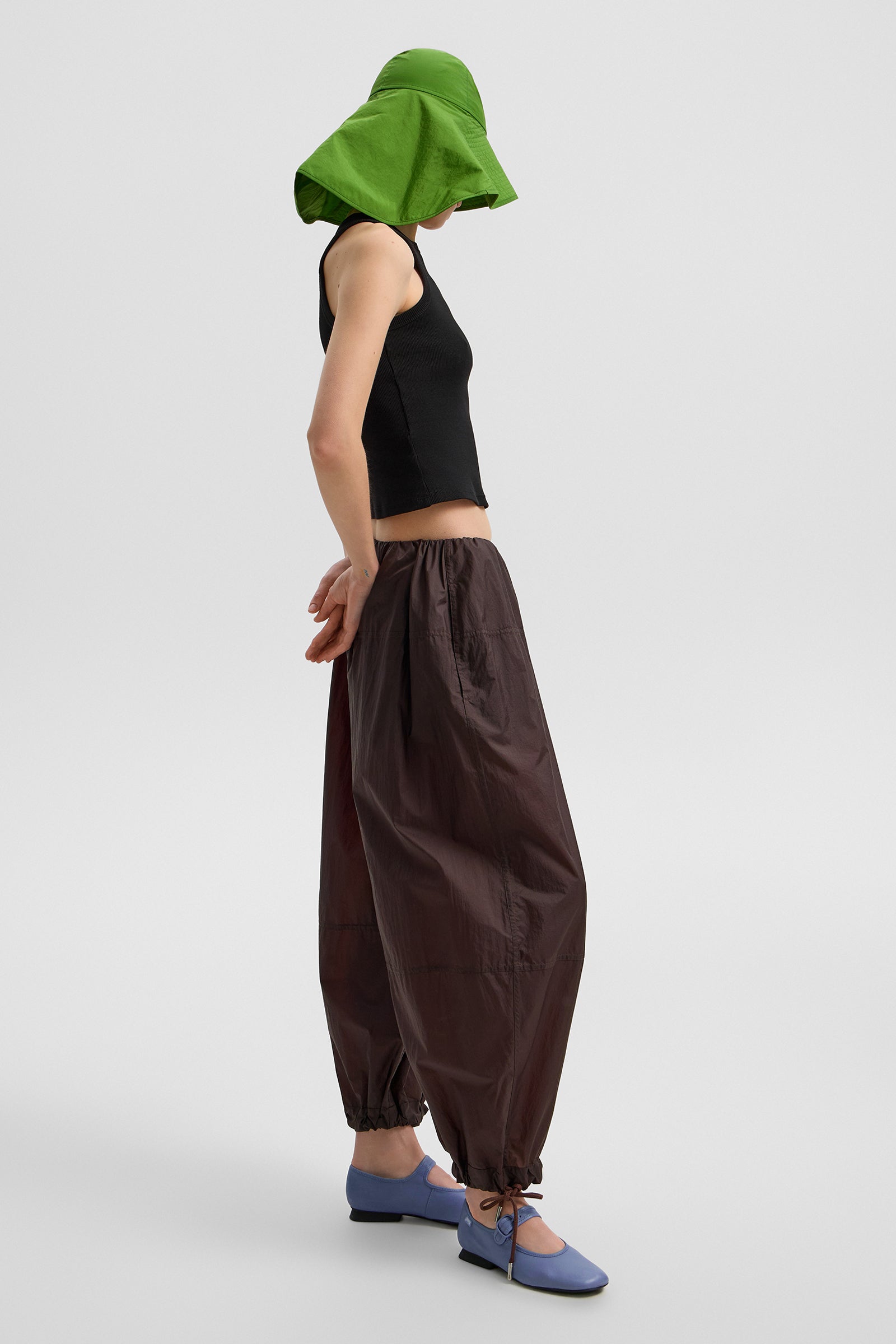 Light Balloon Pants Micro Brown