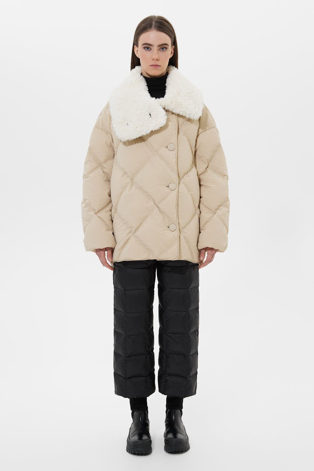 SHEARLING QUEEN STEFANIA CREAM