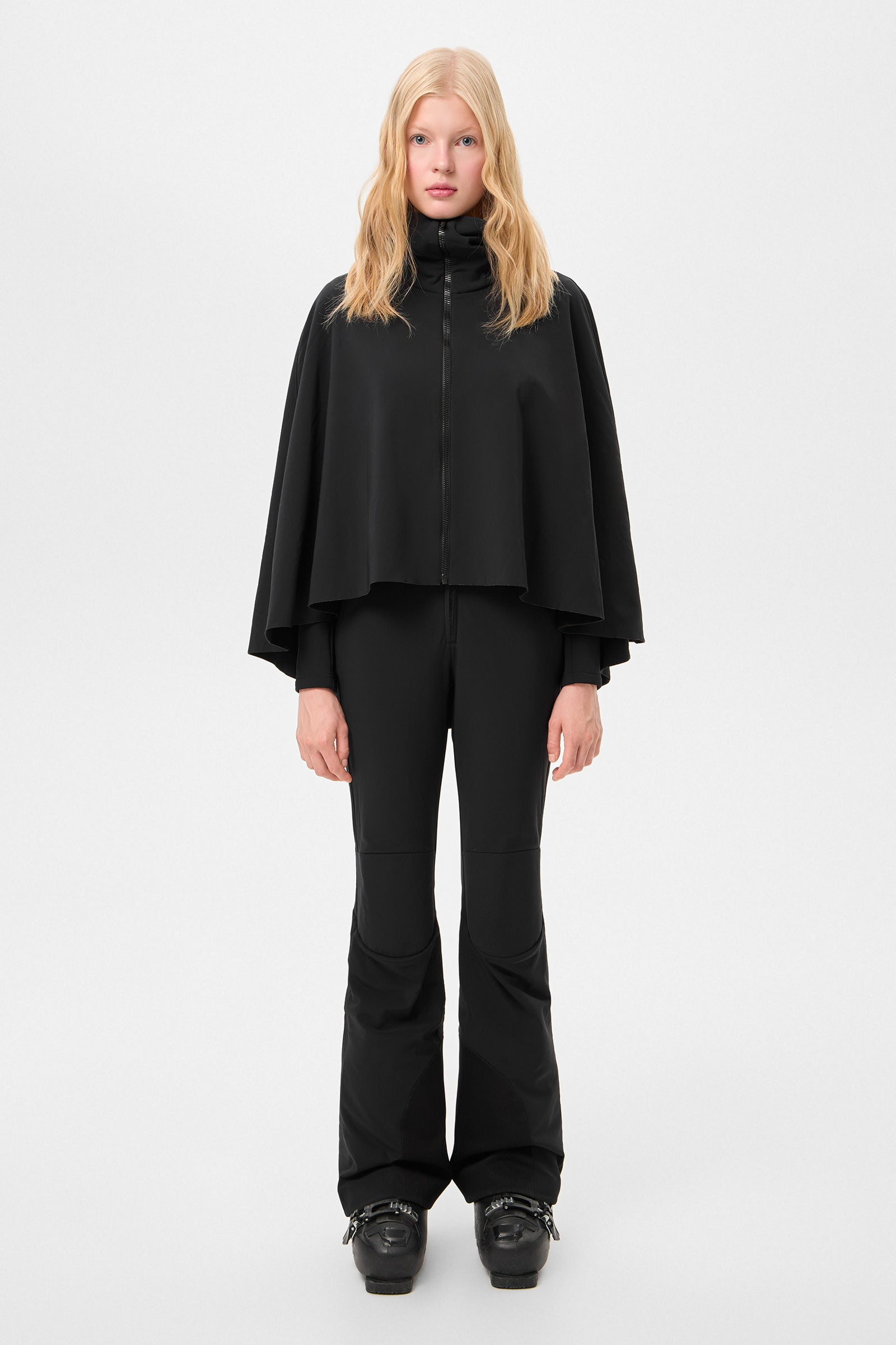 SKI PONCHO SHELL BLACK