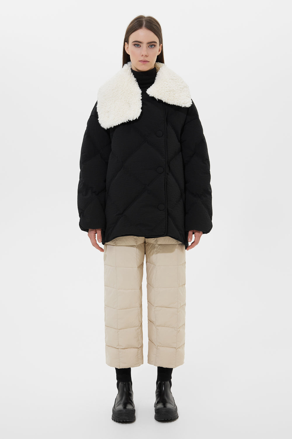 SHEARLING QUEEN STEFANIA BLACK