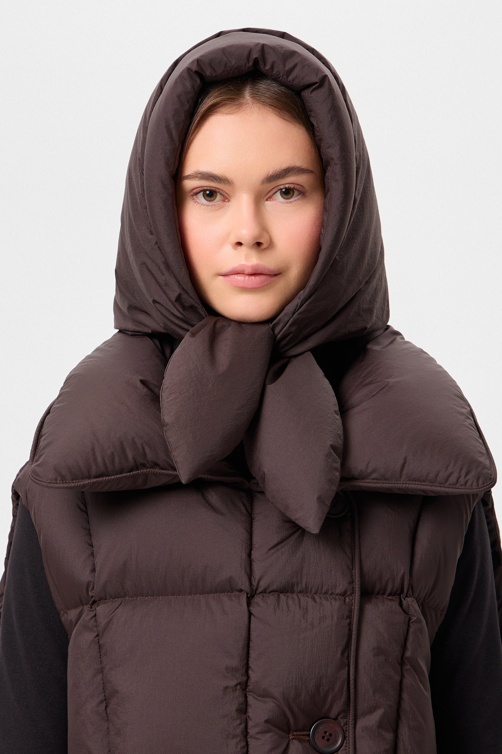 HUSTKA HOOD MICRO BROWN