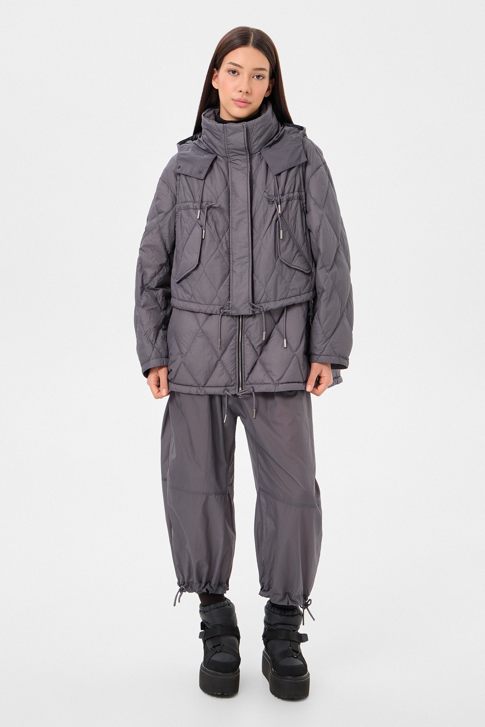 EMBER COAT KETCHUP GREY