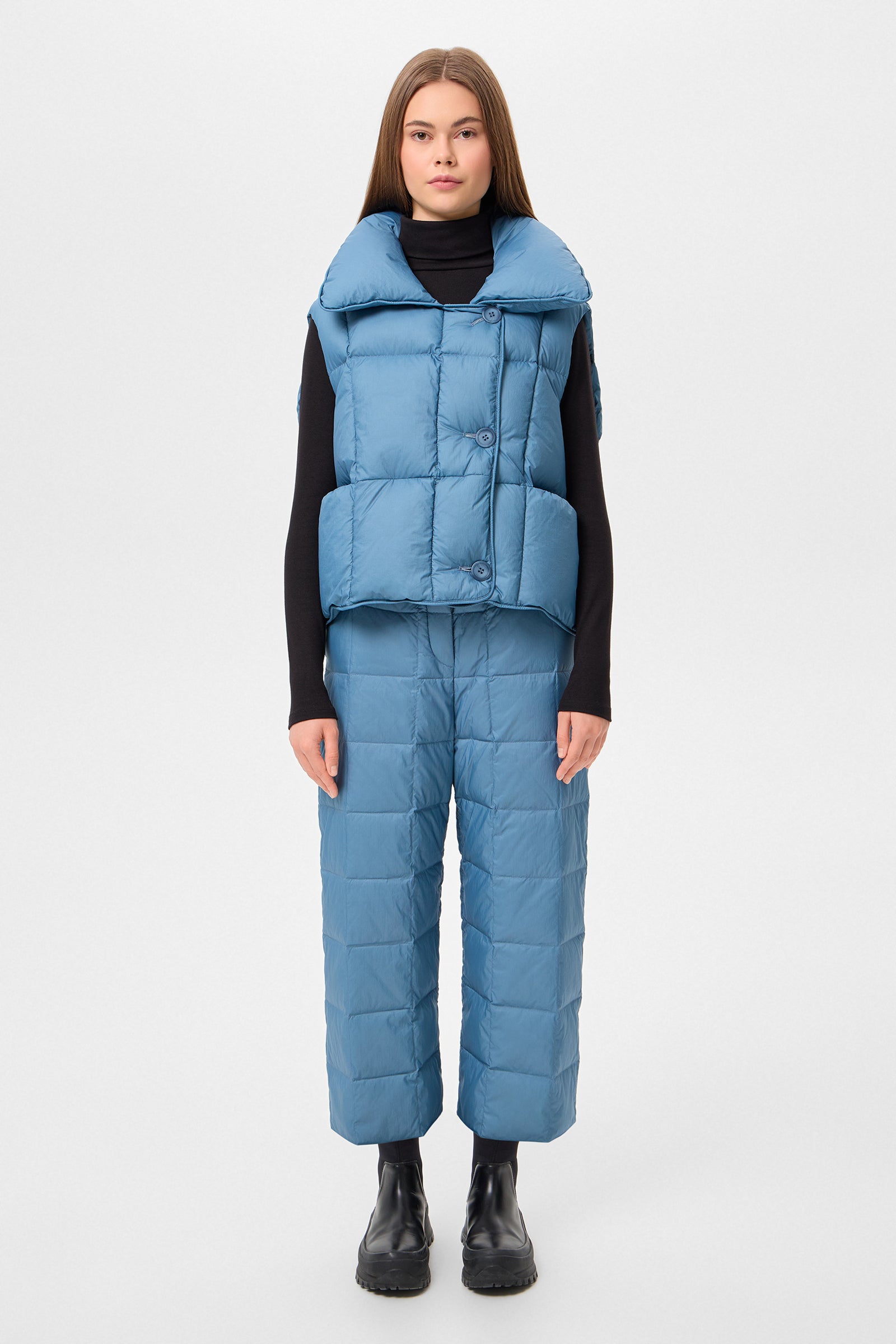 COZY CLOUD VEST MICRO STONE BLUE