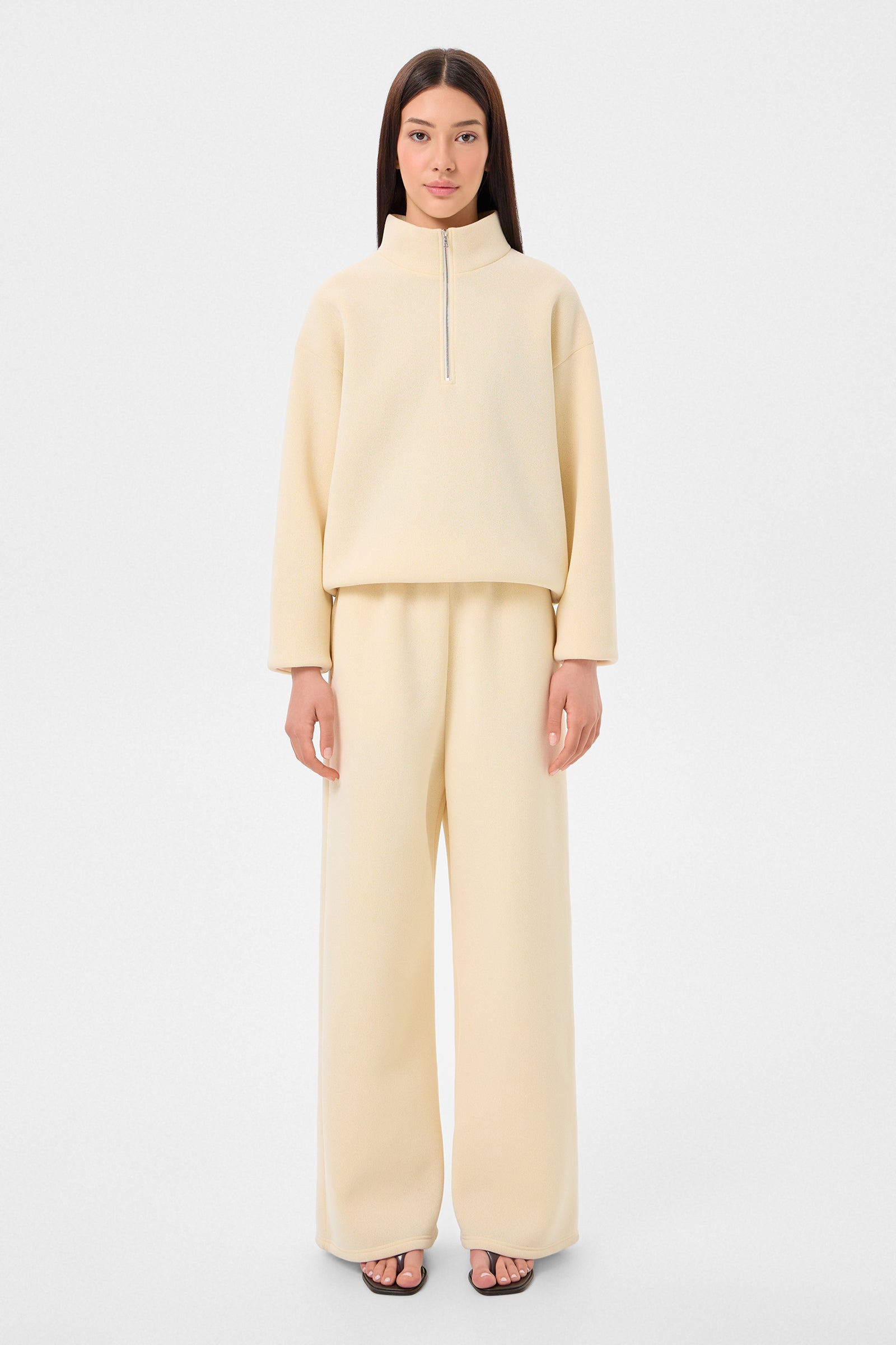 Rocky Half Zip Foam Beige