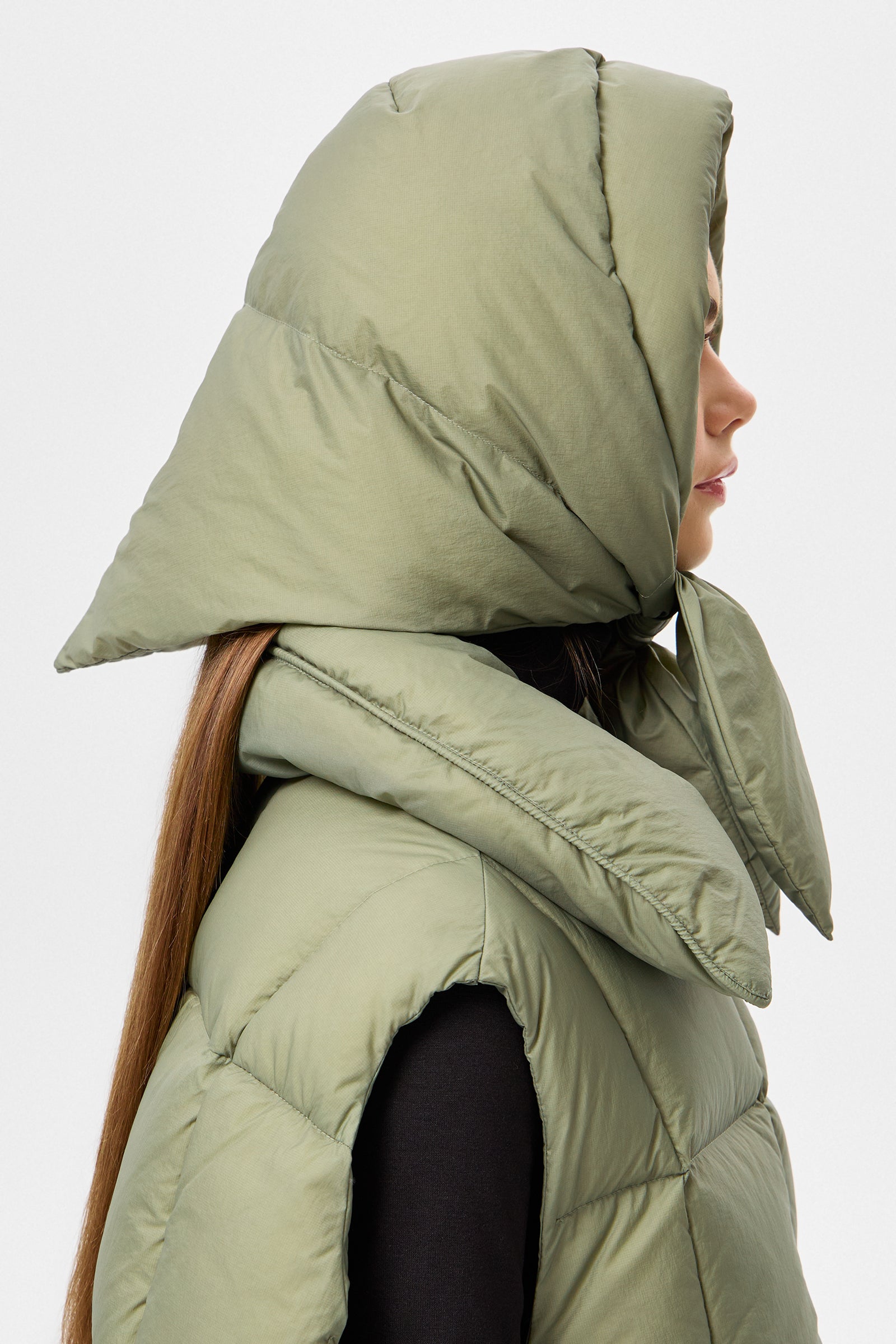 HUSTKA HOOD MICRO OLIVE GREEN