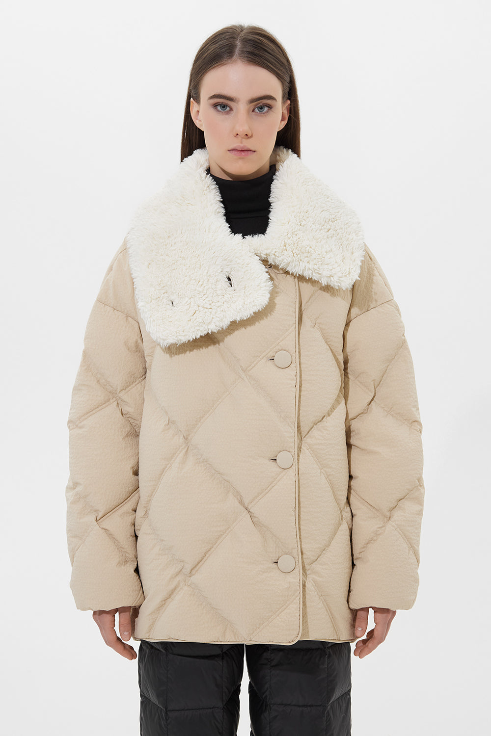 SHEARLING QUEEN STEFANIA CREAM