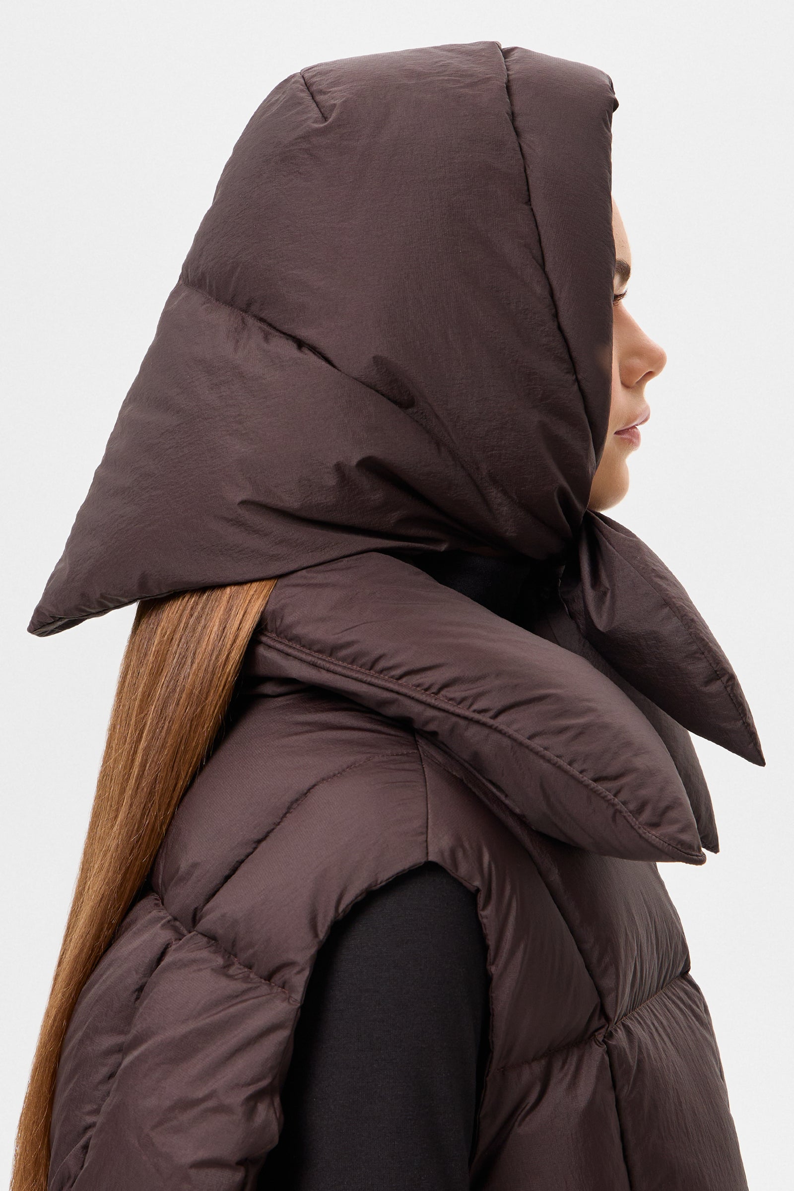 HUSTKA HOOD MICRO BROWN