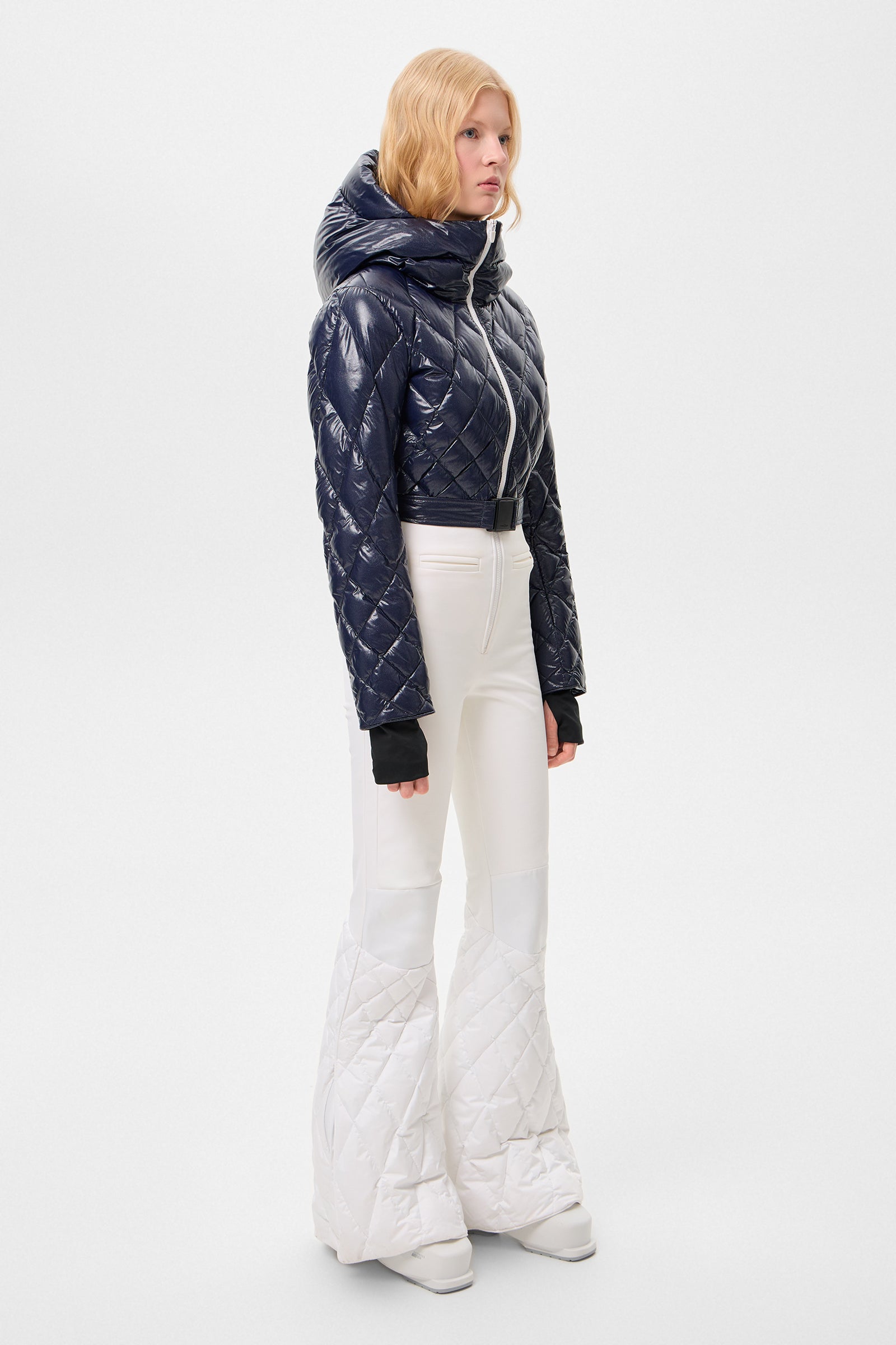APRES SKI STARDUST OVERALL GLITTER NAVY + SHELL WHITE