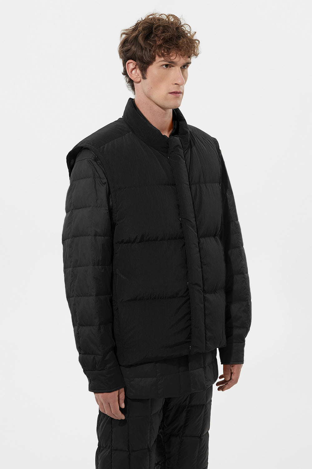 Cloud Vest Man Rib Black