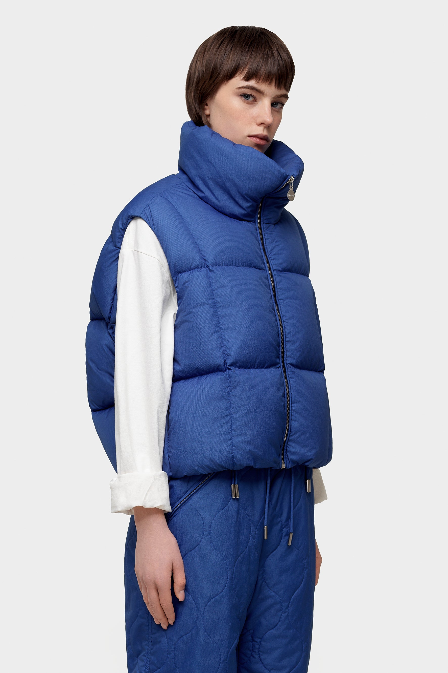 Zip Vest Ketchup Blue