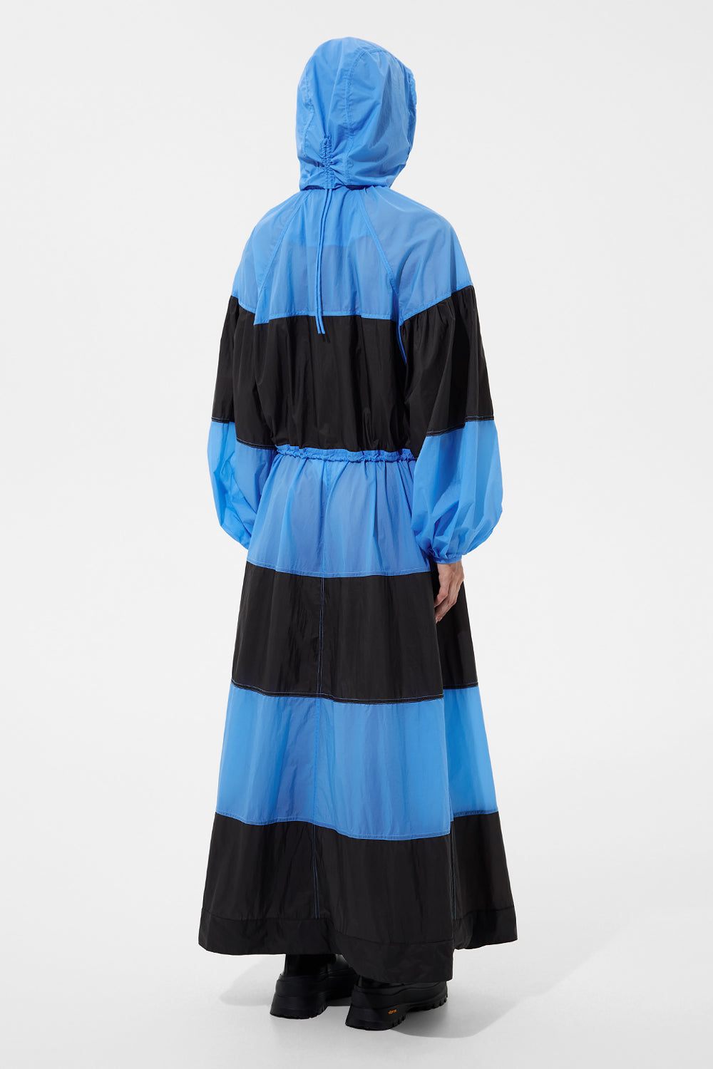Stripe Dress Micro Bright Blue + Micro Black