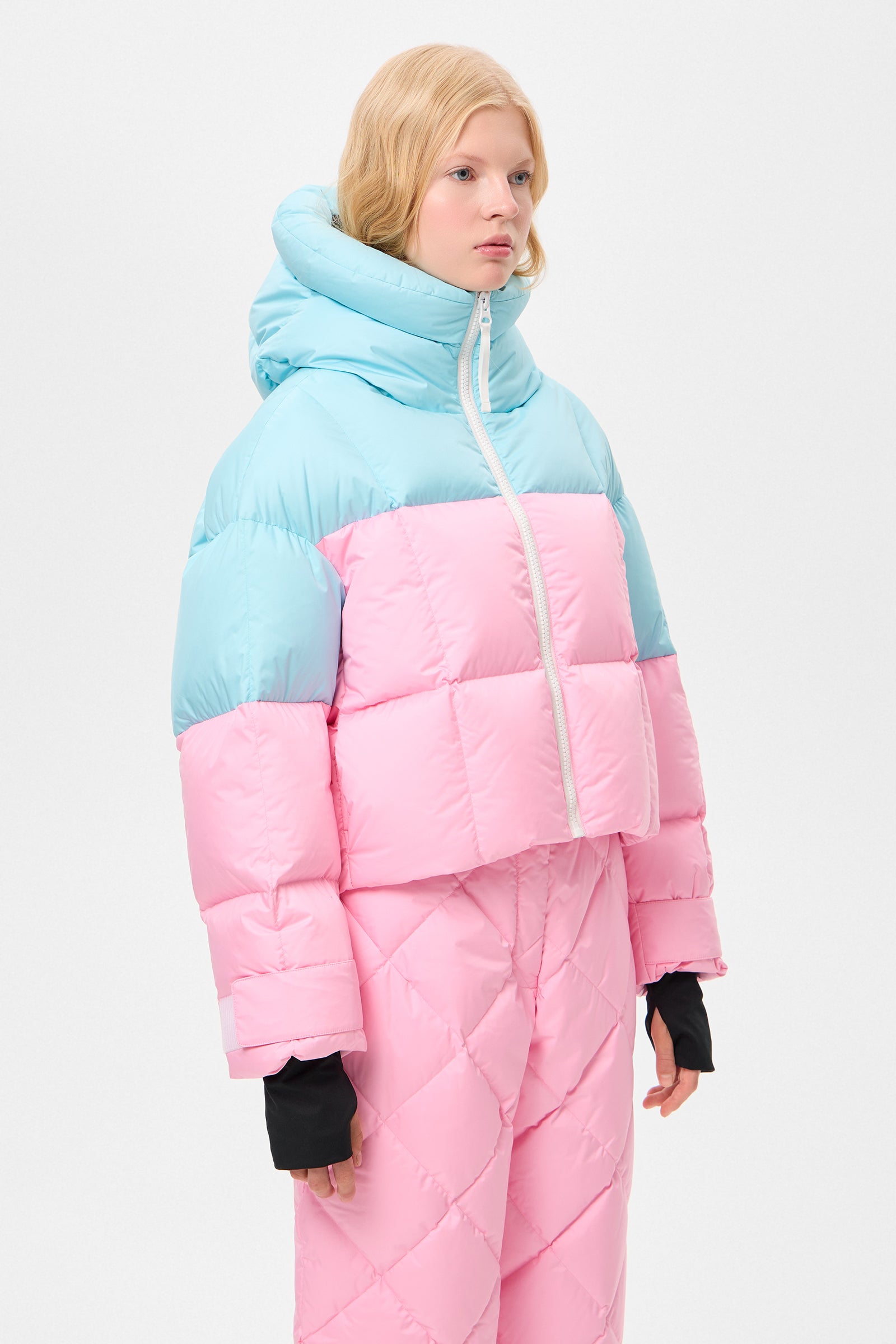 DOUBLE APRES SKI WENDY JACKET TEC AQUA + PINK