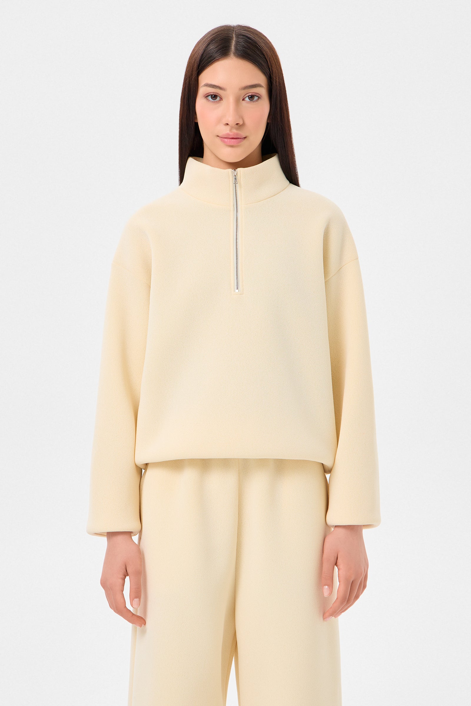 Rocky Half Zip Foam Beige