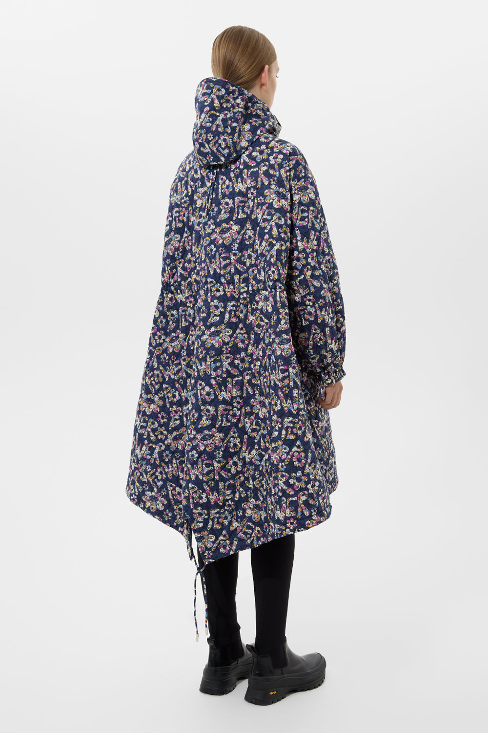 LIGHT PARKA FLOWER NAVY