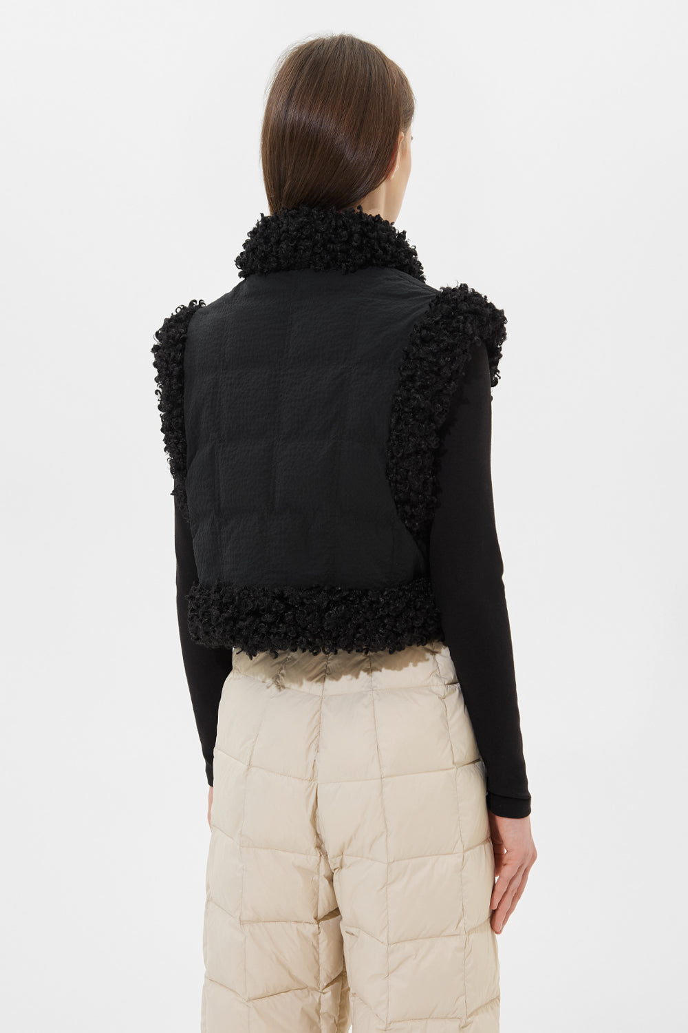 Cropped Keptar Vest Stefania Black