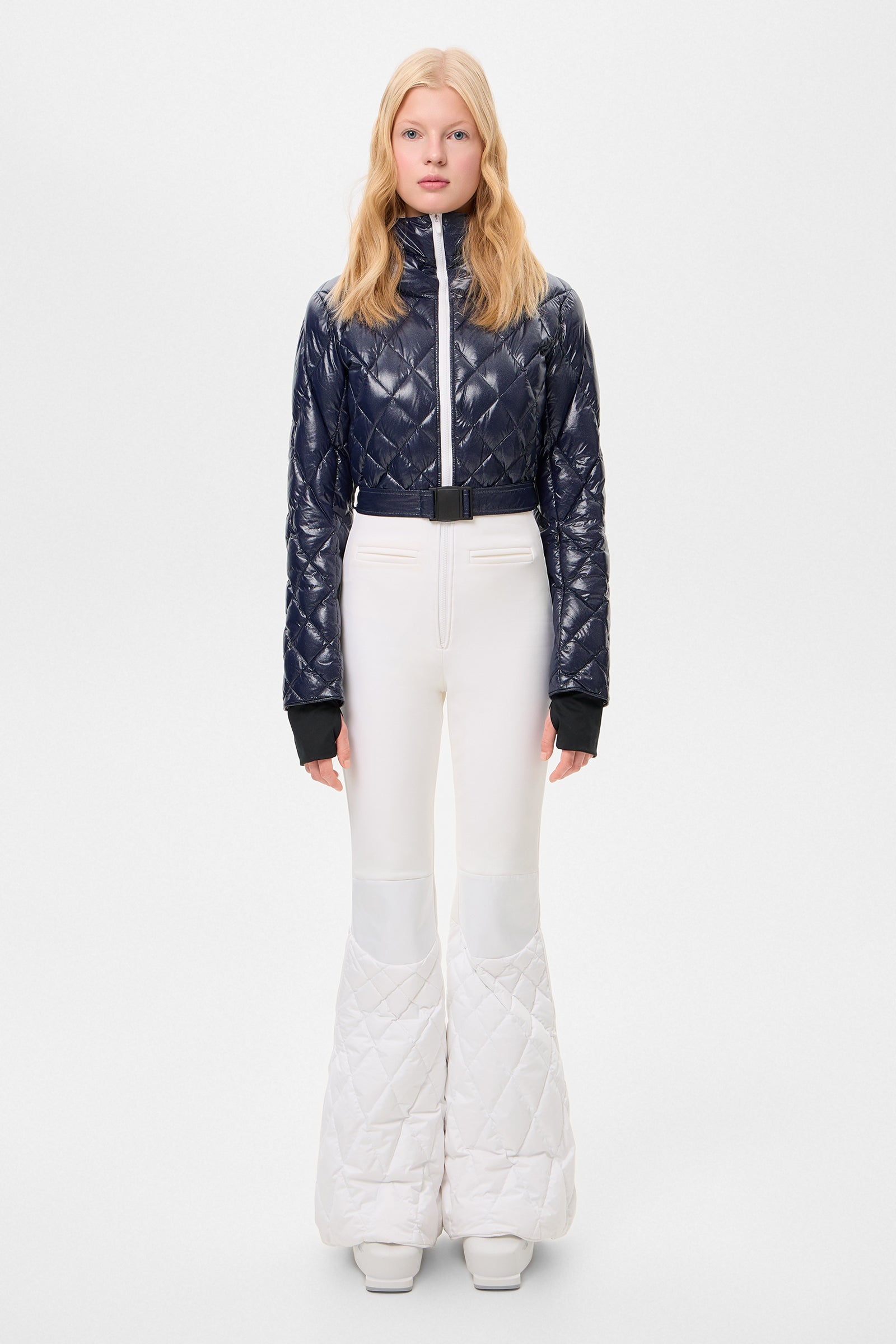 APRES SKI STARDUST OVERALL GLITTER NAVY + SHELL WHITE