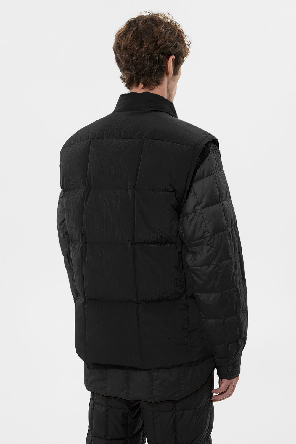 Cloud Vest Man Rib Black