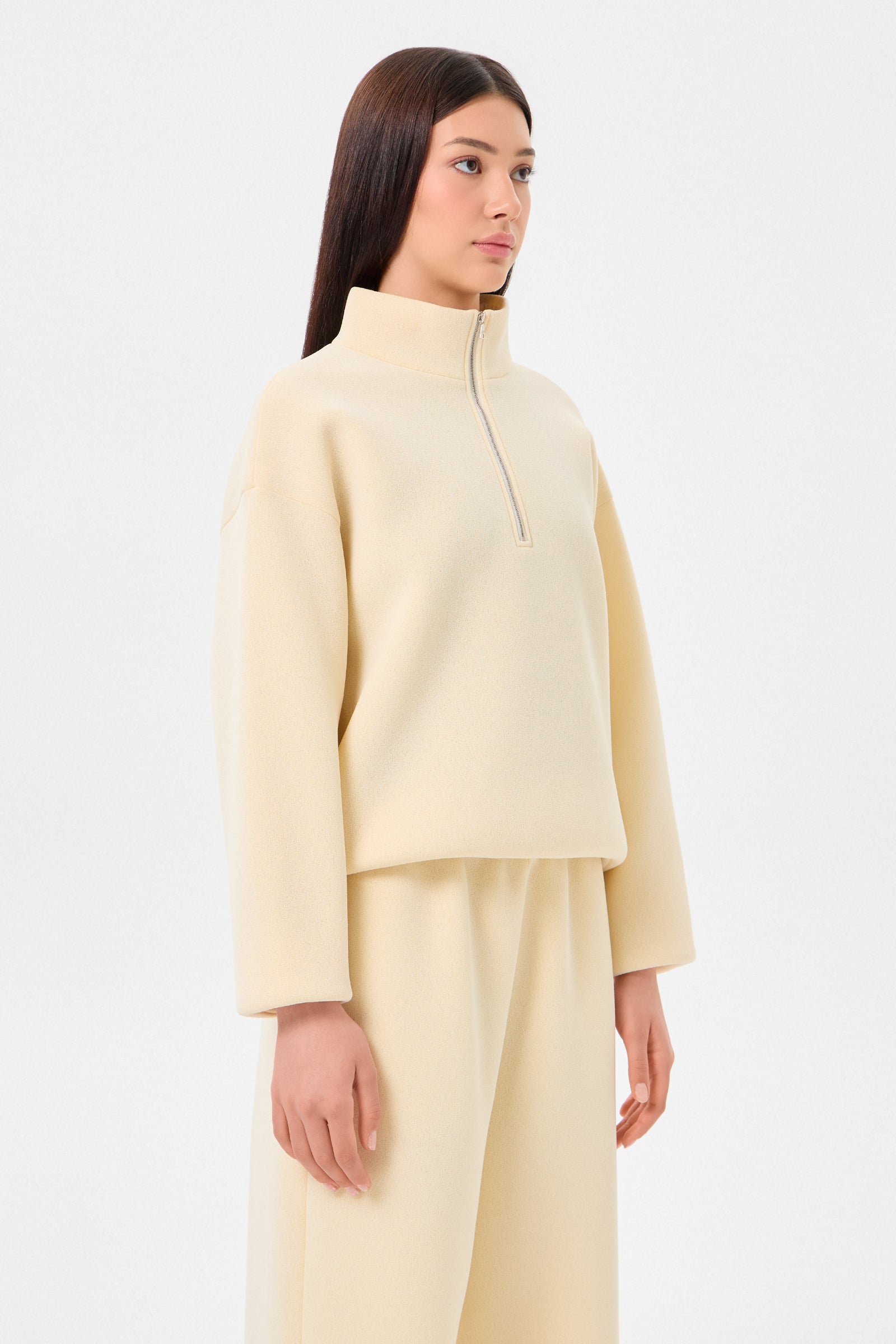 Rocky Half Zip Foam Beige