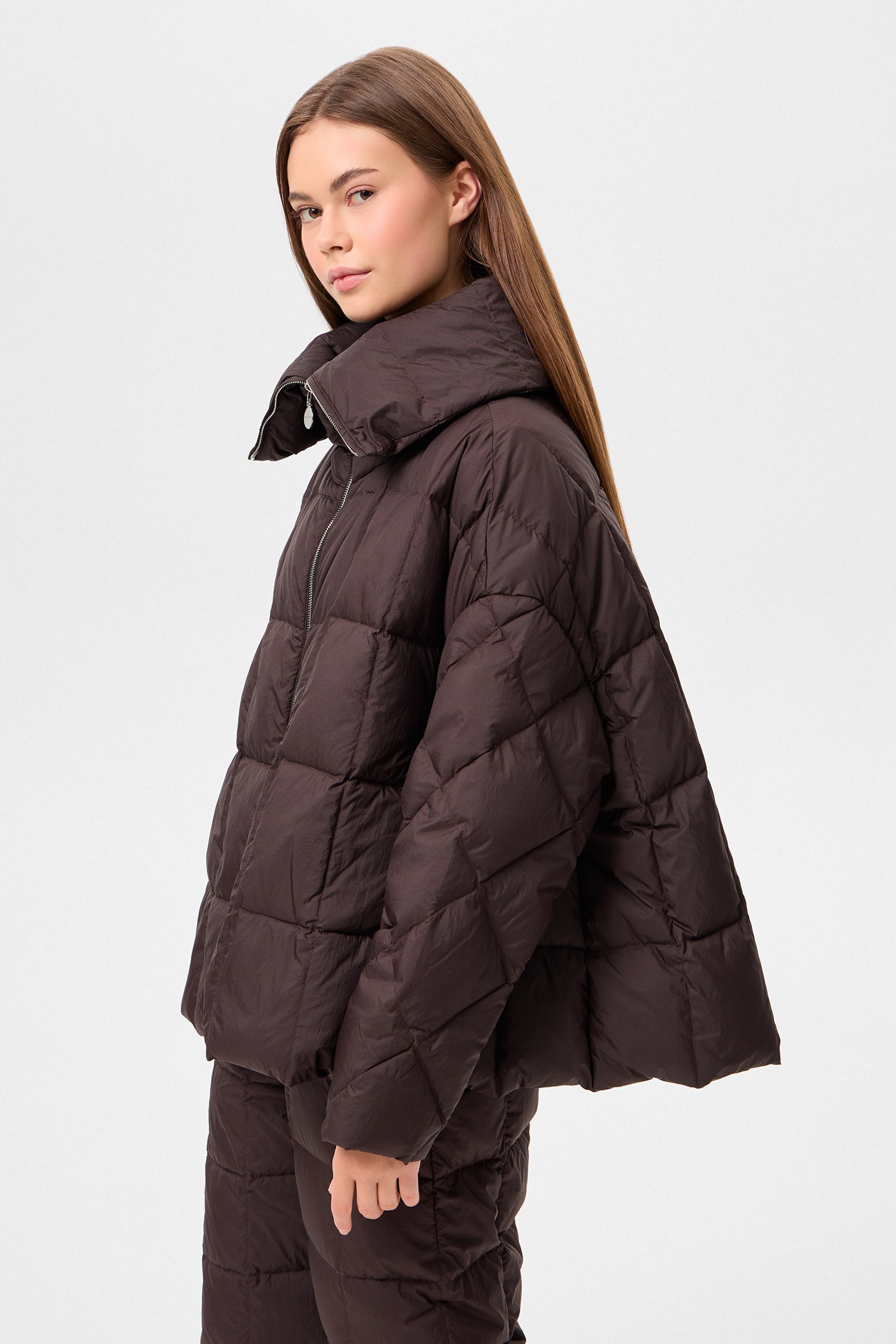 COZY ARCO JACKET MICRO BROWN
