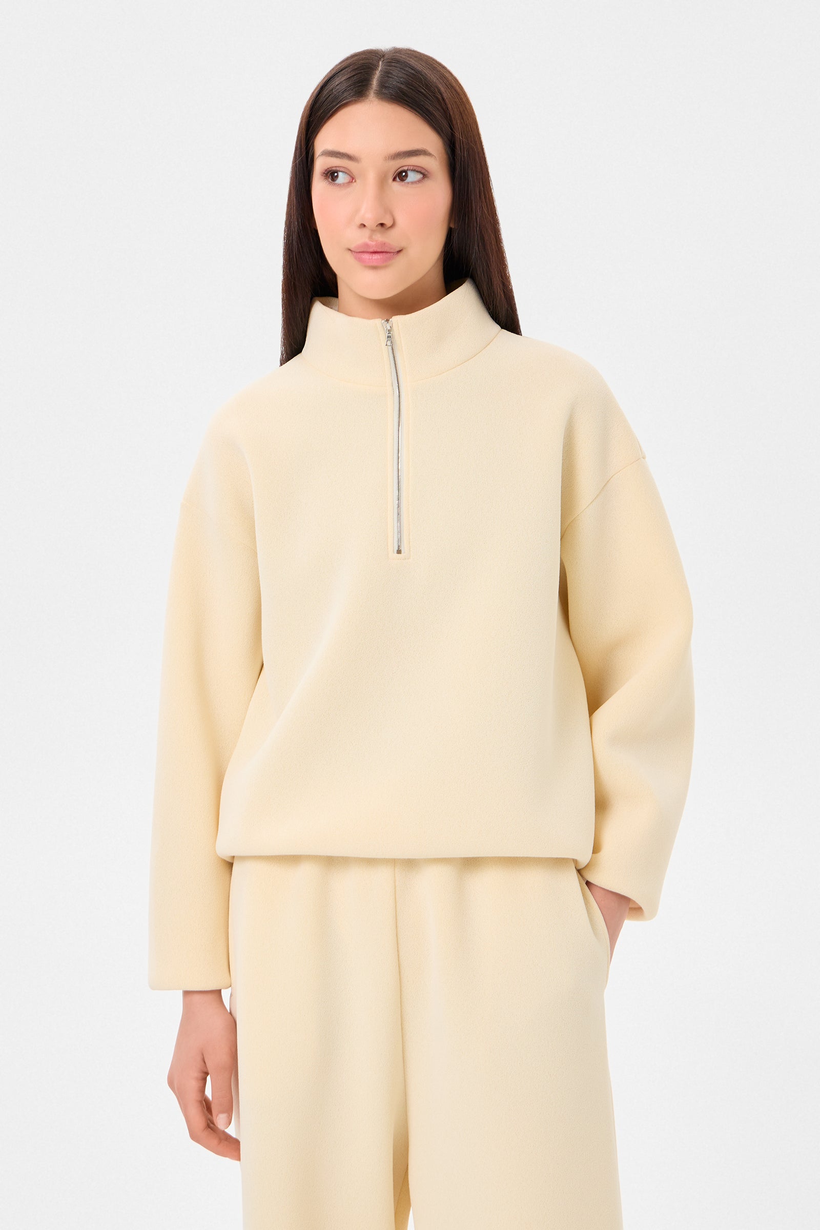 Rocky Half Zip Foam Beige
