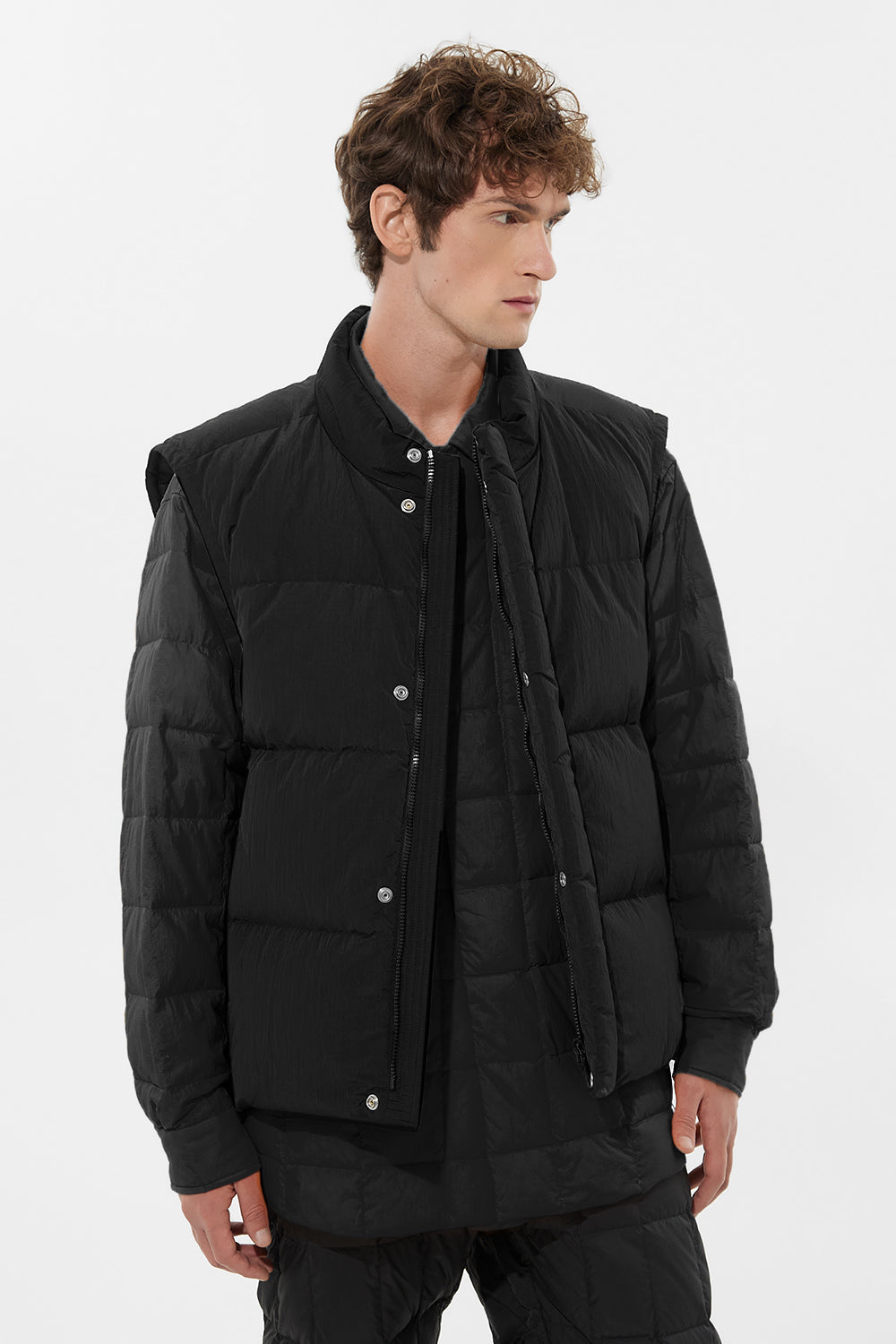 Cloud Vest Man Rib Black