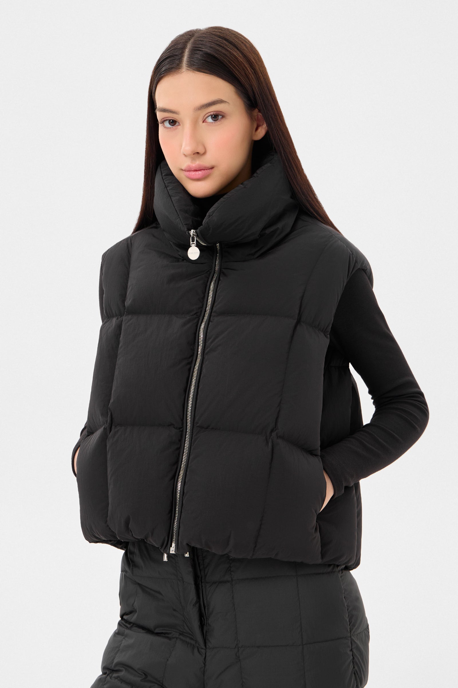 ZIP VEST LEON BLACK