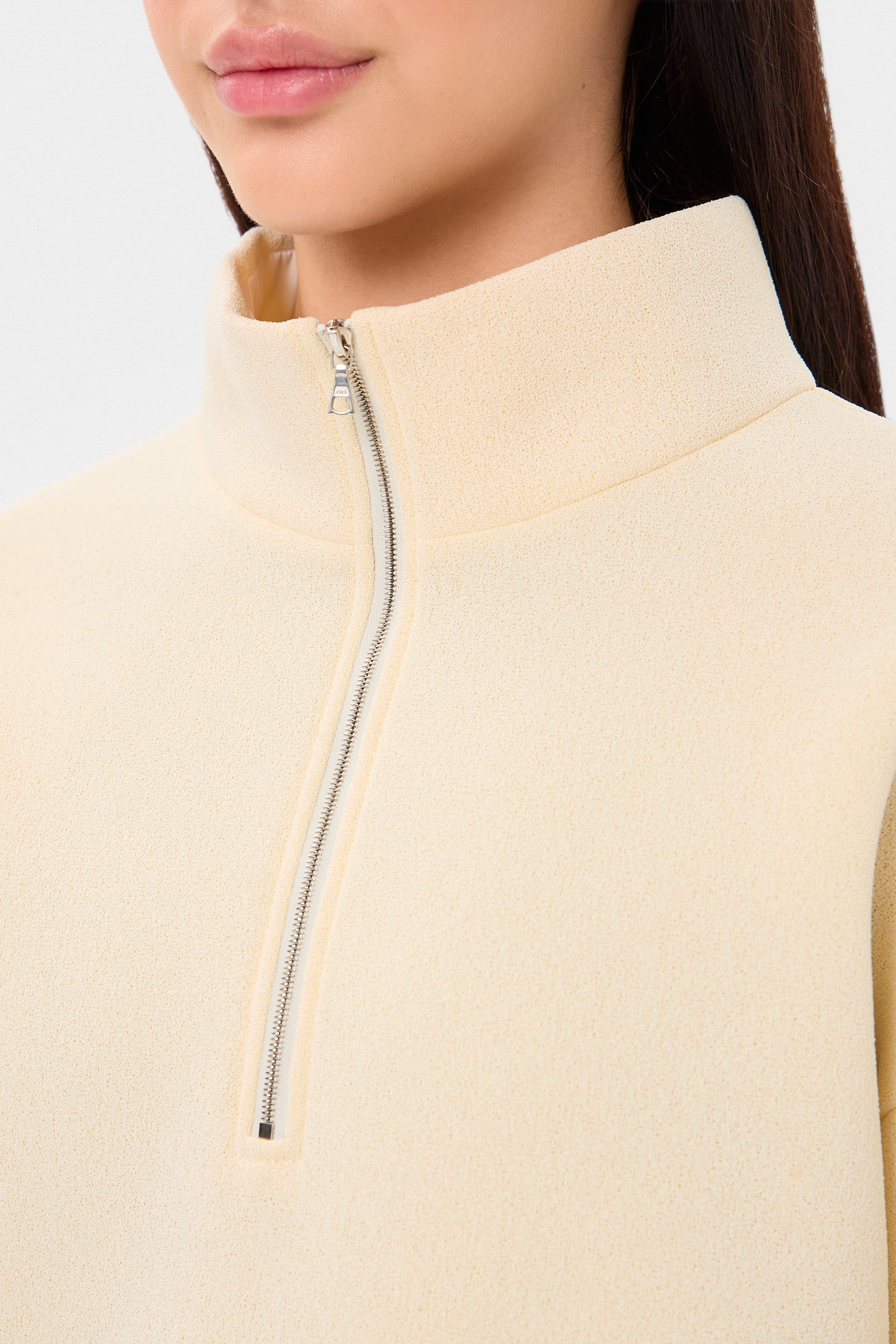 Rocky Half Zip Foam Beige