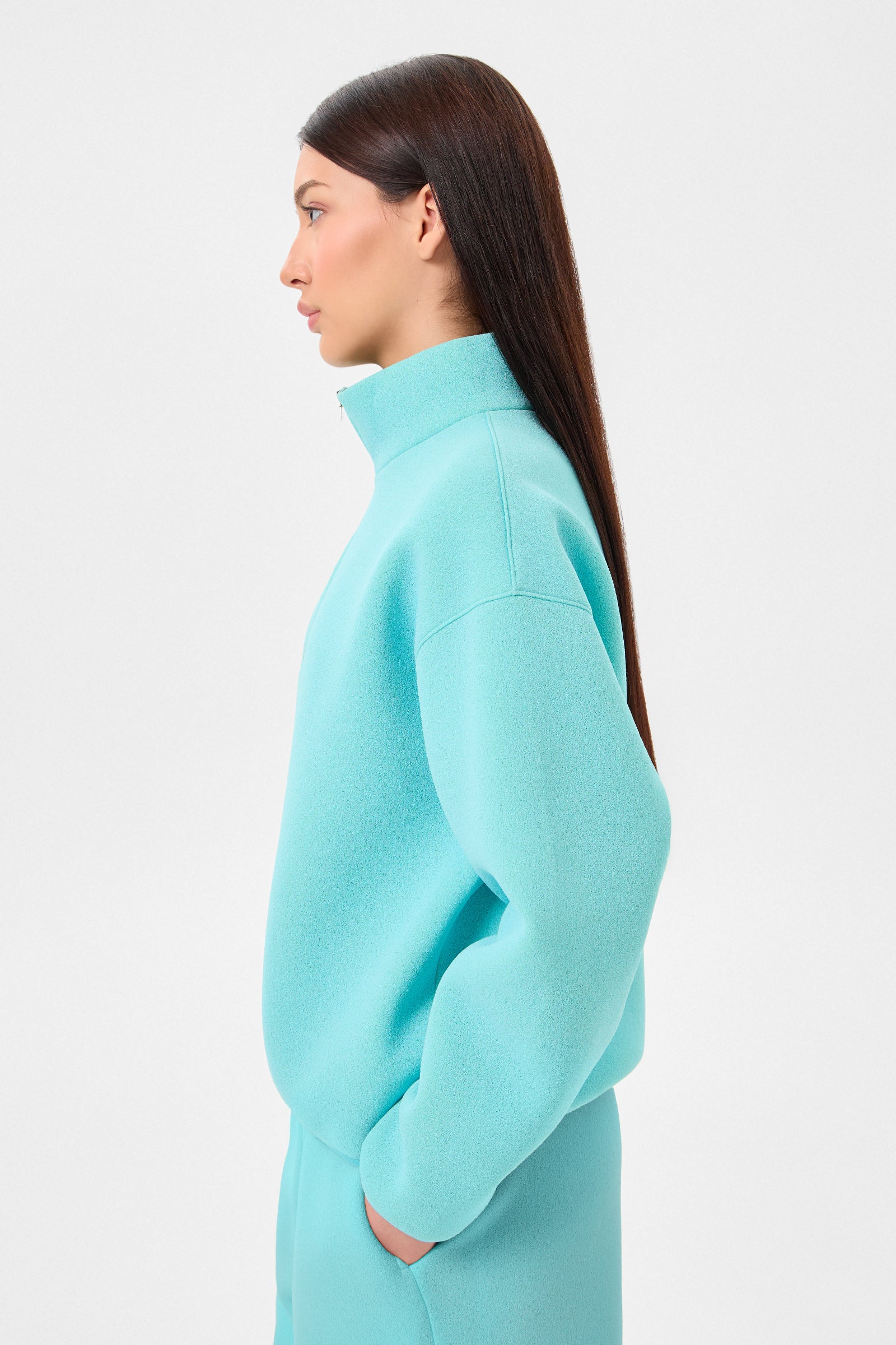 Rocky Half Zip Foam Blue