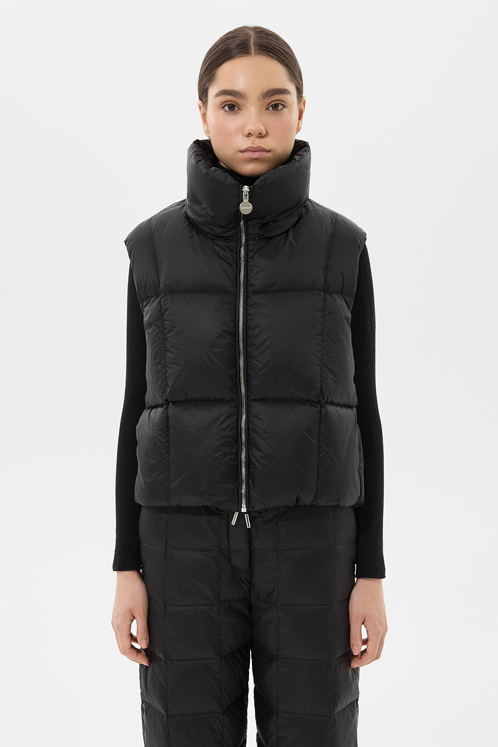 ZIP VEST LEON BLACK